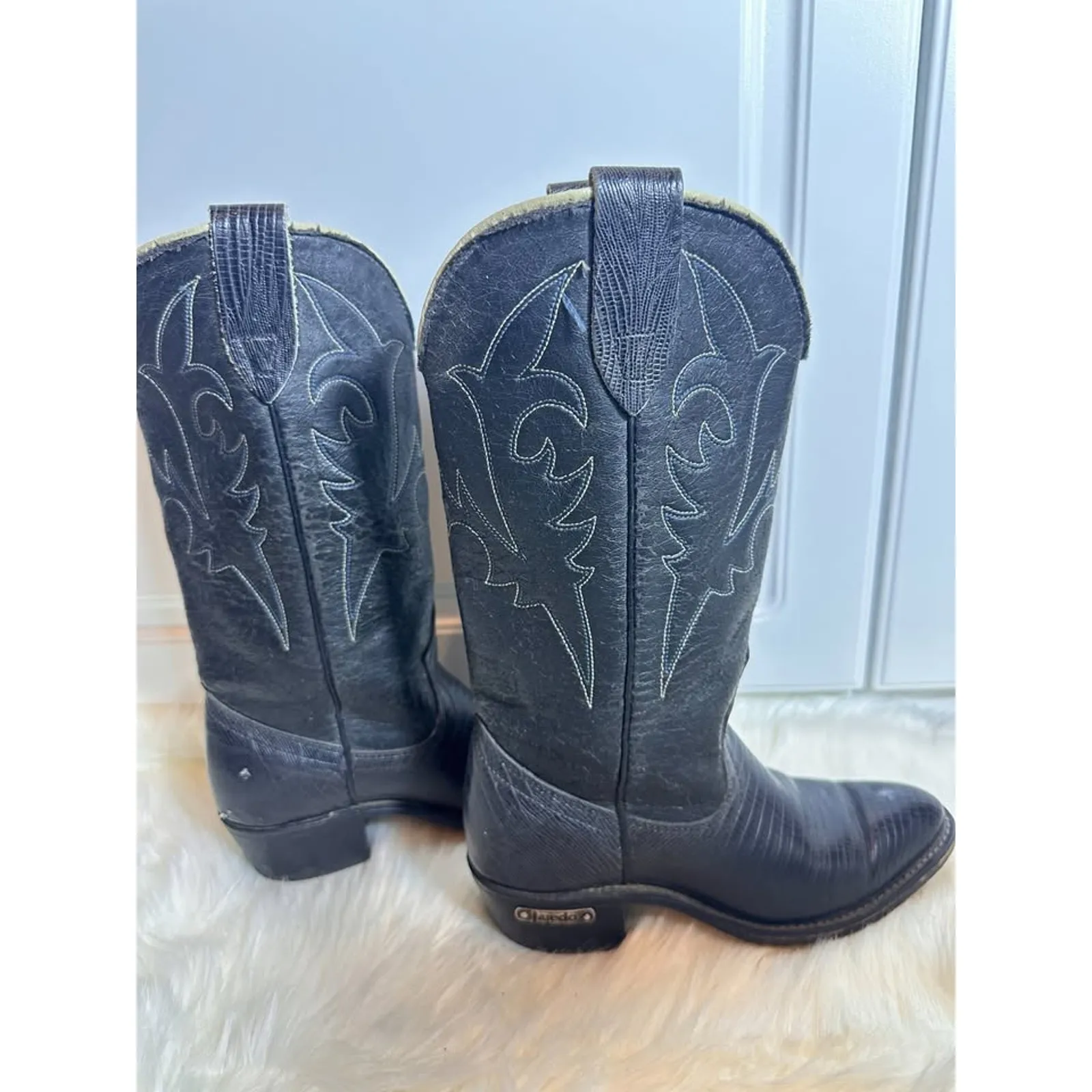 Black Laredo Cowboy Boots (Womens 5); cowgirl, boho, rodeo - Image 8