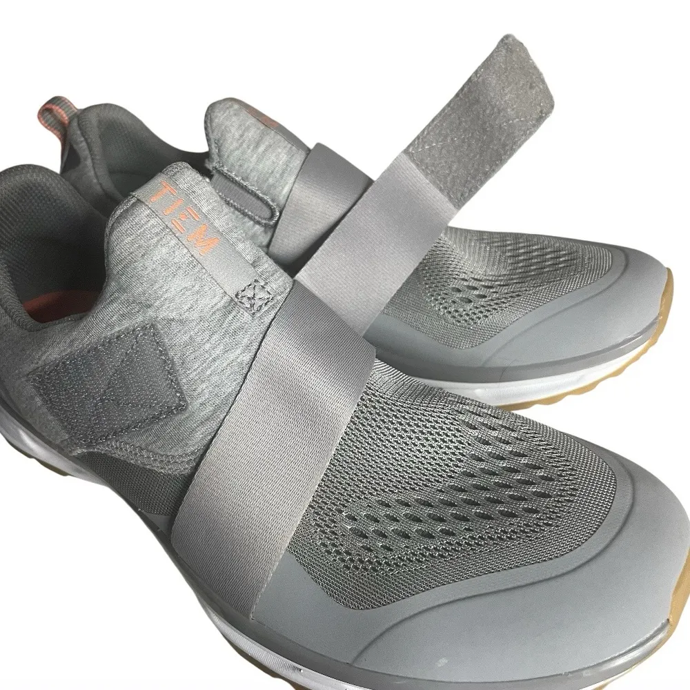 TIEM Slipstream Grey Cycling Shoes Slip On Breathable Mesh Womens Size 11.5 Gray - Image 3