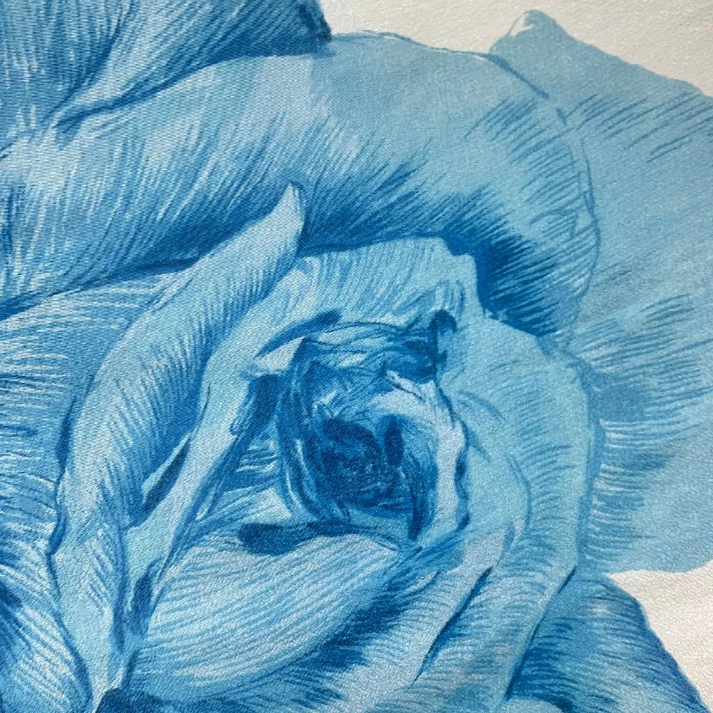 Vintage Scarf Square Roses Floral‎ Retro Feminine Delicate Romantic 31" x 30" White - Image 6