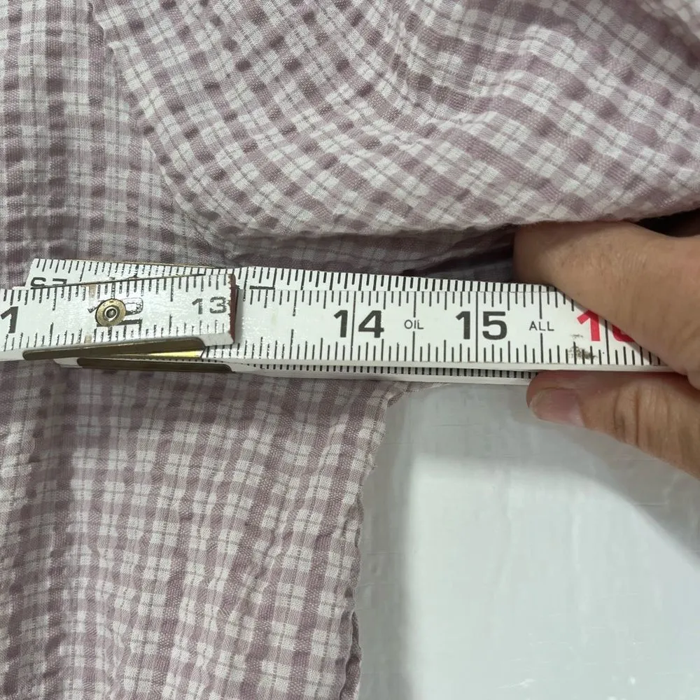 NWT Madewell seersucker Hopewell Puff Sleeve cropped top size XS - Image 10