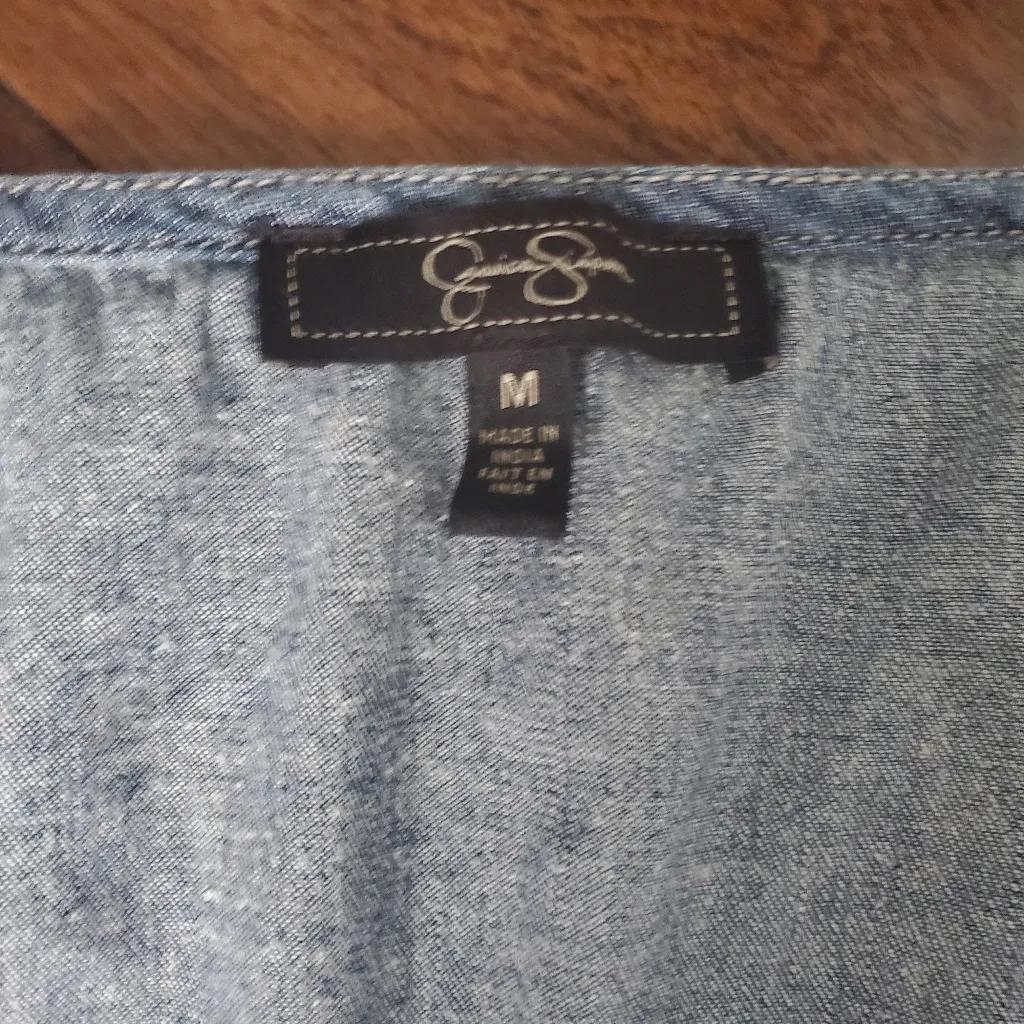 Jessica Simpson jean dress medium.  Knee length - Image 3