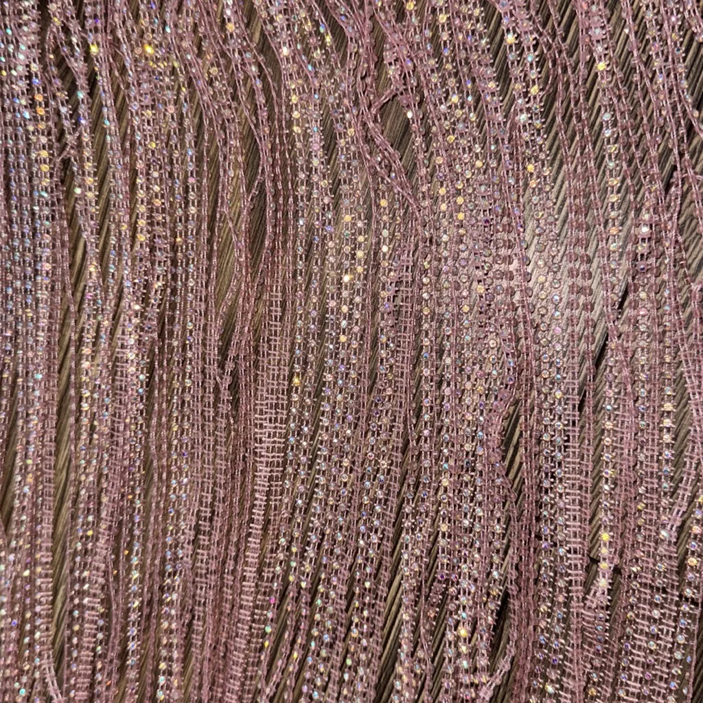 Hot & Delicious Pink Beaded Fringe Mini Skirt or belt - Image 7