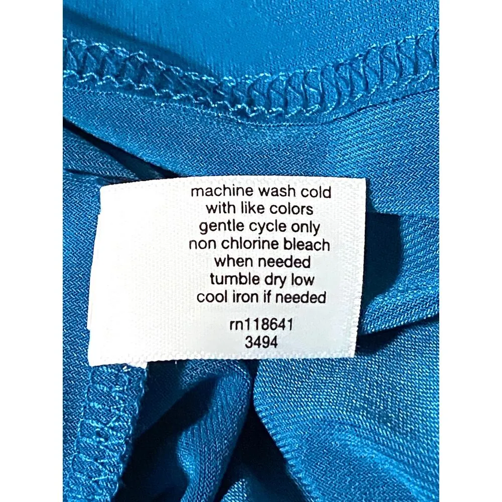 Lane Bryant Pull On Pants Aqua Womens Plus 22 / 24 Stretch Polyester Spandex - Image 6