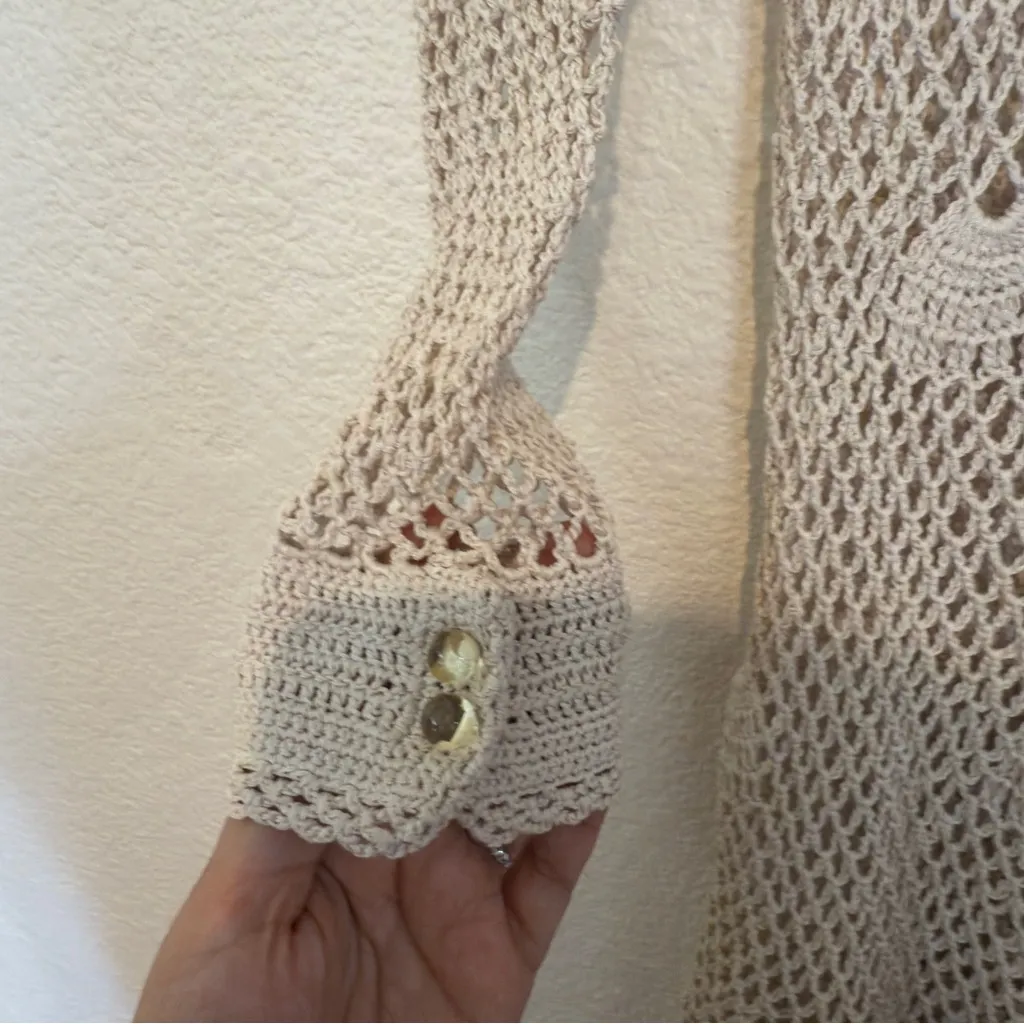 Vintage Betsey Johnson Crochet Dress Glass Beads Size M - Image 5