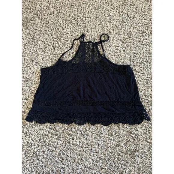 Forever 21‎ black crop tank top size medium - Image 3