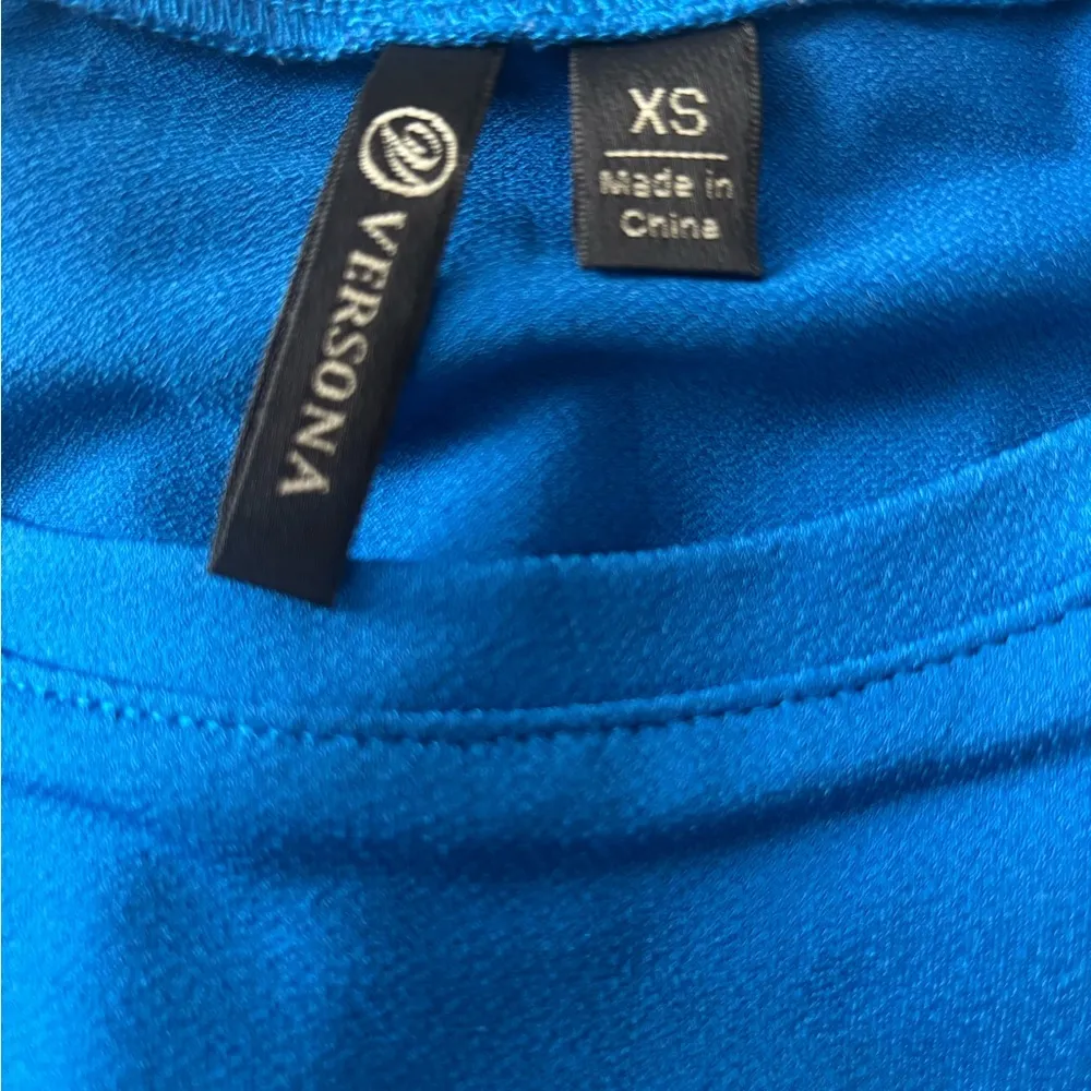 Versona Blue Tie-Front Women's Top XS - Image 3