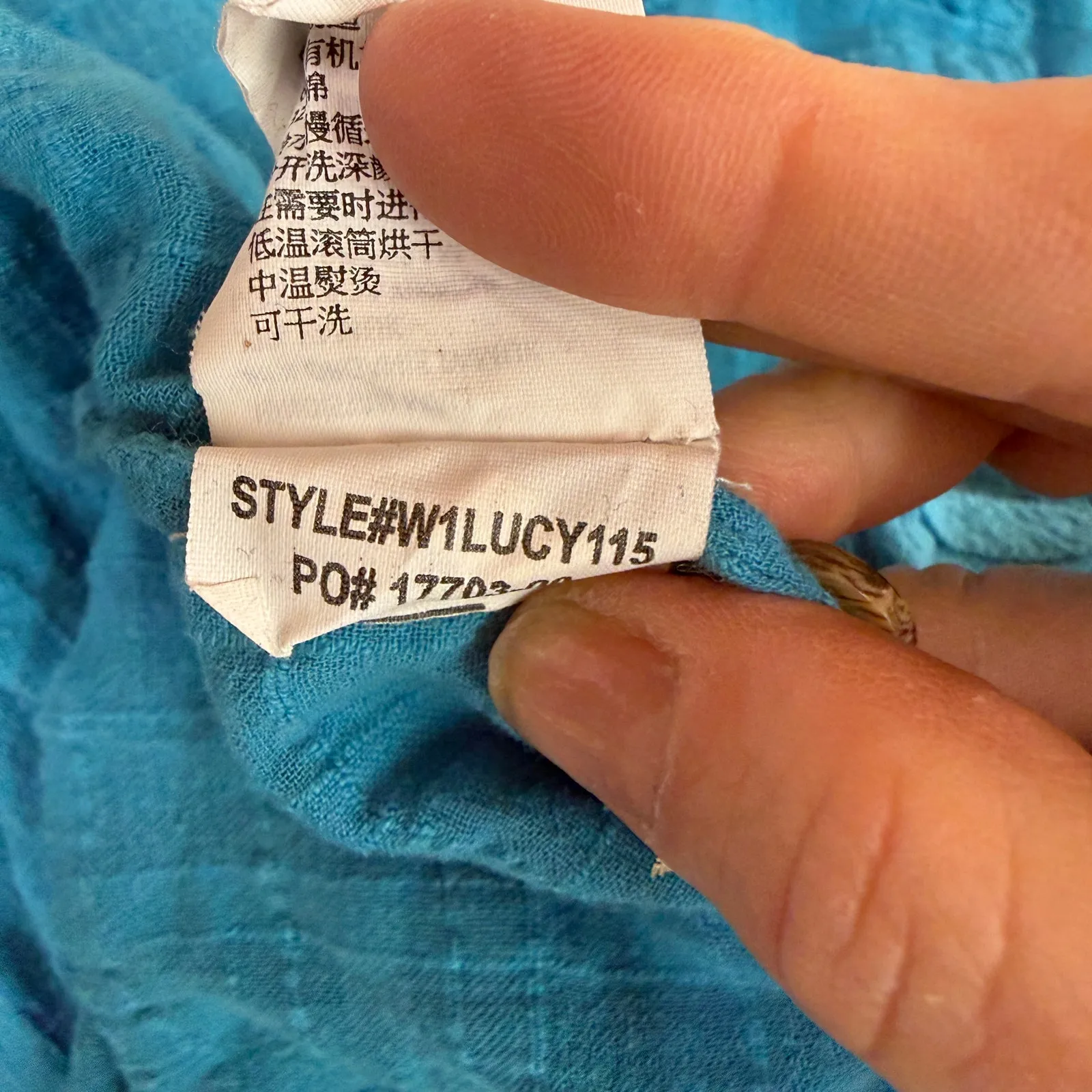 Prana Women's Turquoise Blue Lucy Button Up Short Sleeve Shirt Size Large - Image 6