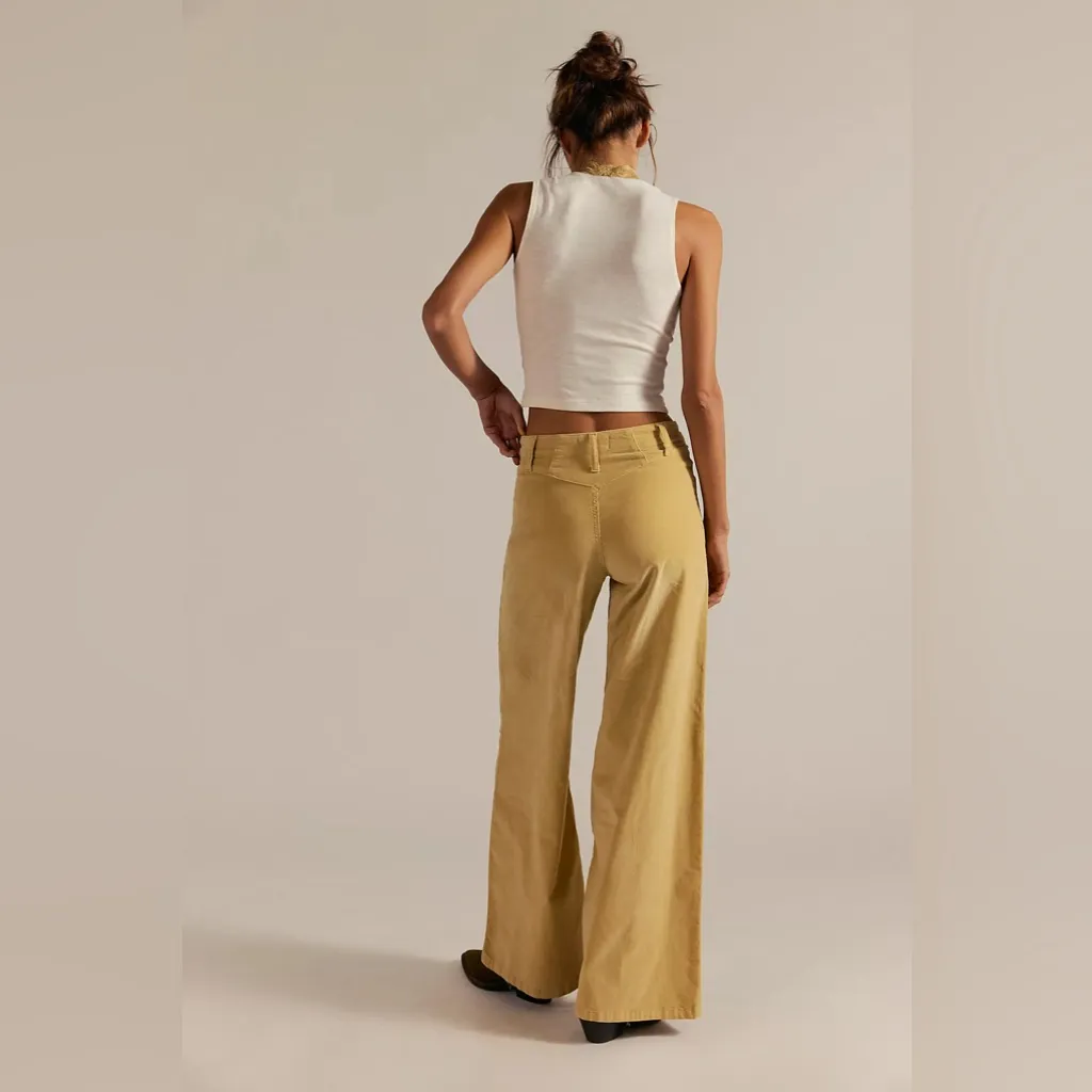 NWT Free People We The Free Libre Cord Wide-Leg Jeans in Fall Leaf - Image 3