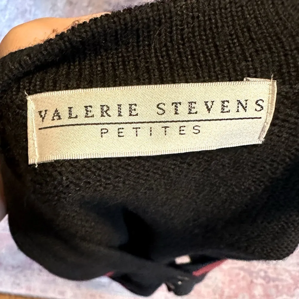 Vintage Valerie Stevens 100% Merino Wool Cardigan M | Argyle Geometric Sweater - Image 8