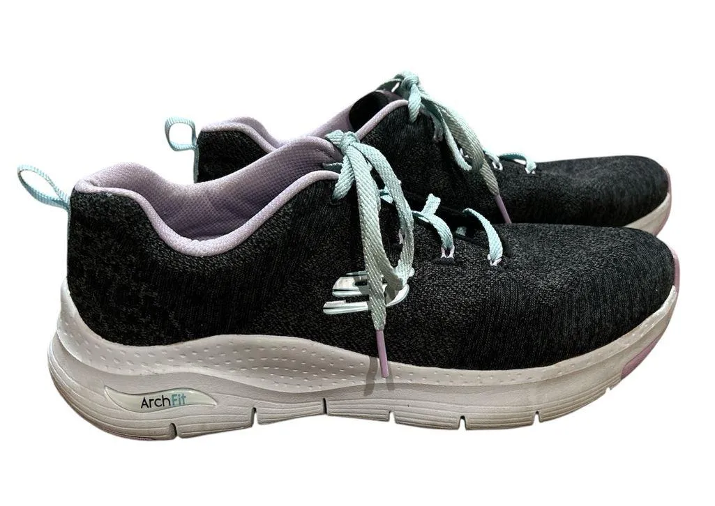 Skechers Women's Arch Fit Comfy Wave Lightweight Walking Shoes - Image 4