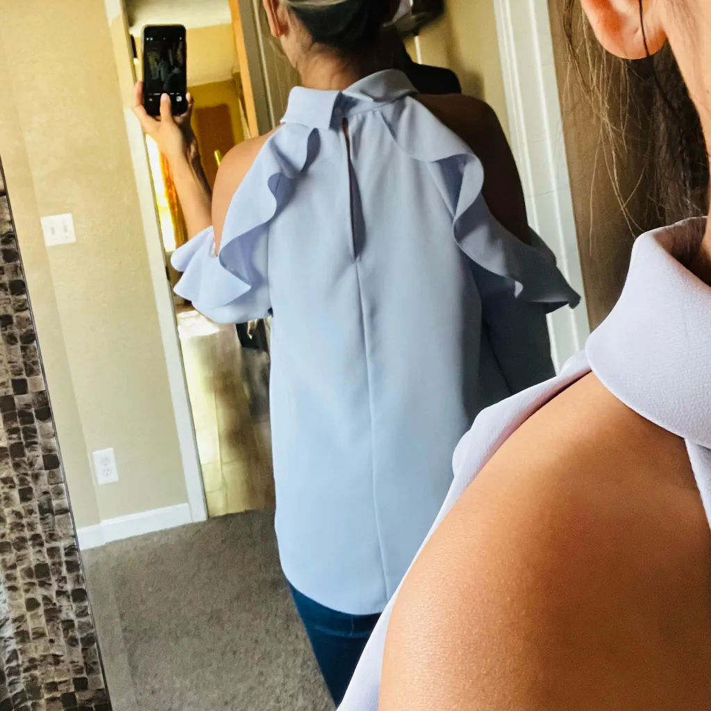 Topshop off the shoulder blouse - Image 3