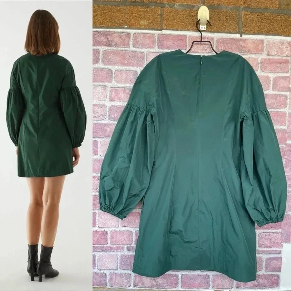 COS volume sleeve waisted dress size 4 - Image 4