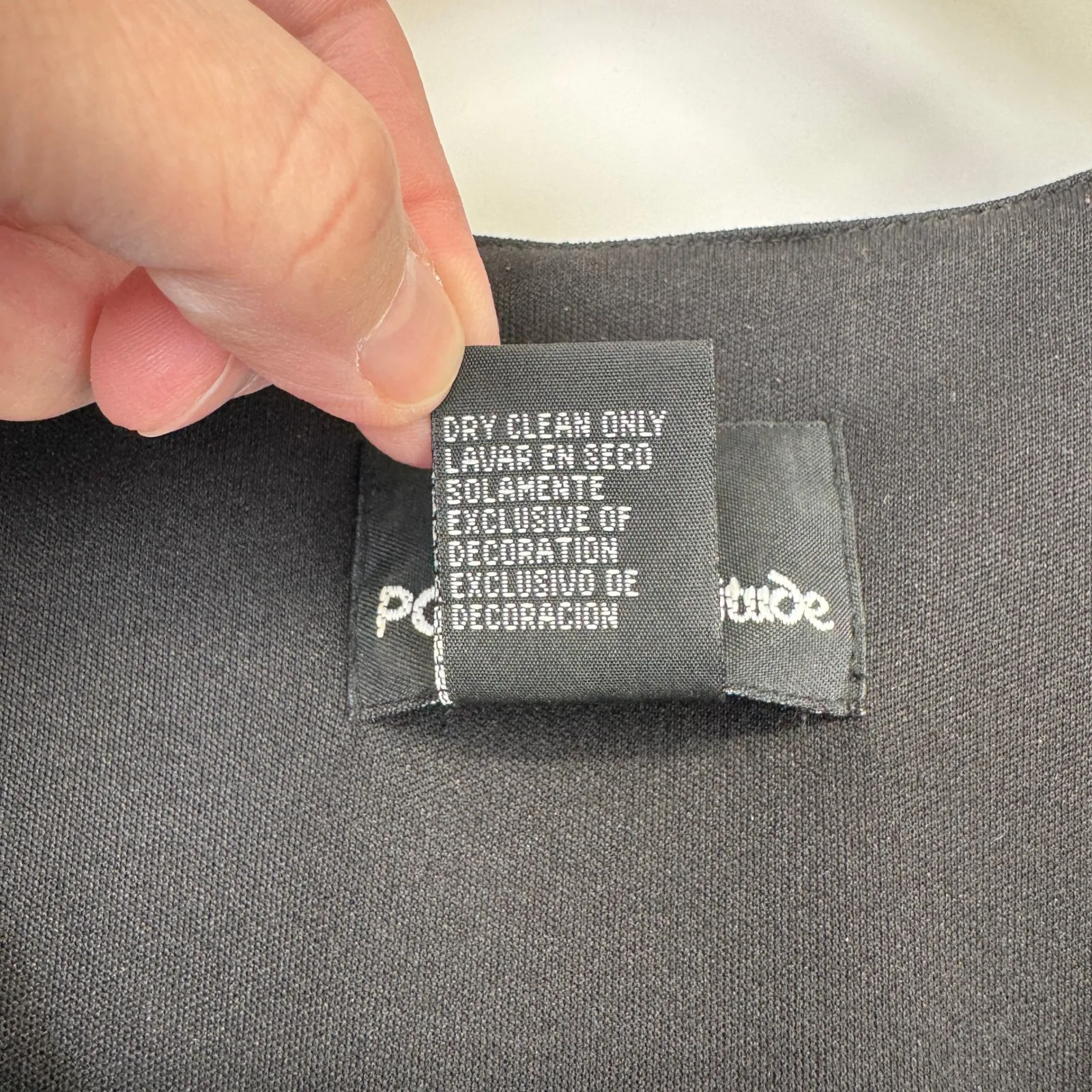 Vintage 90s Positive Attitude Dress Womens 12 Black Embroidered Beaded Romantic - Image 7