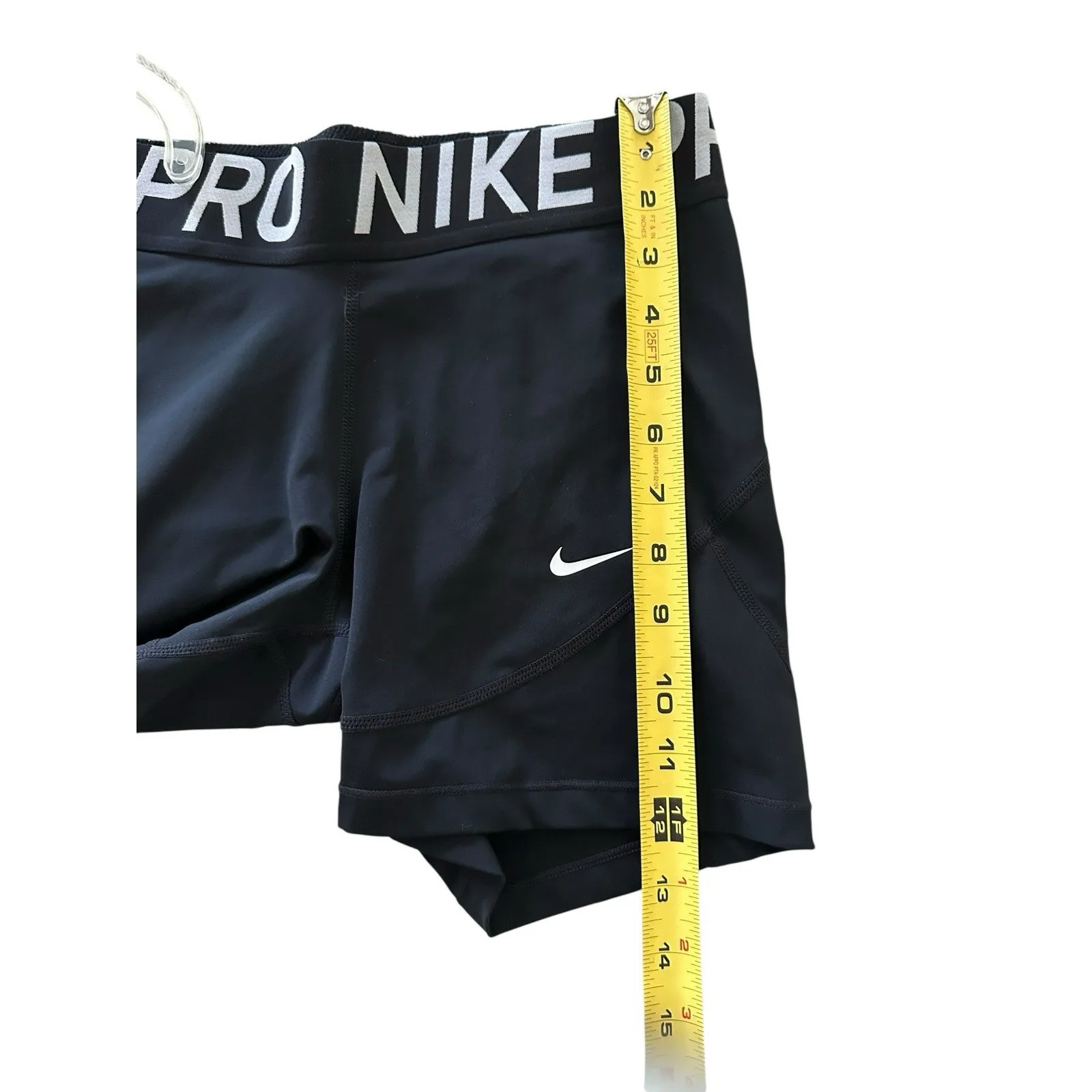 Nike Pro Womens Dri-Fit Black Performance Shorts Size Medium - Image 7