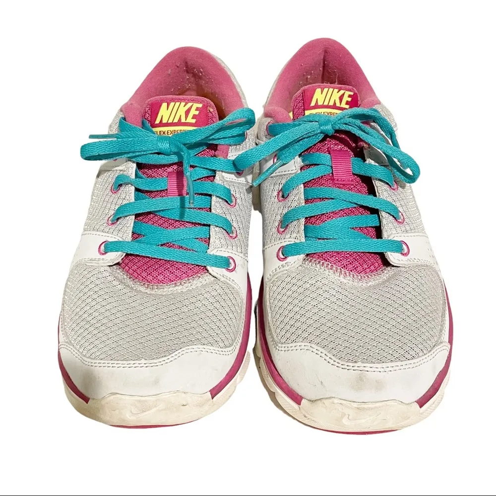 Nike Womens Size 9.5 Flex Experience Run Pink Teal Low Top Running Sneakers - Image 2