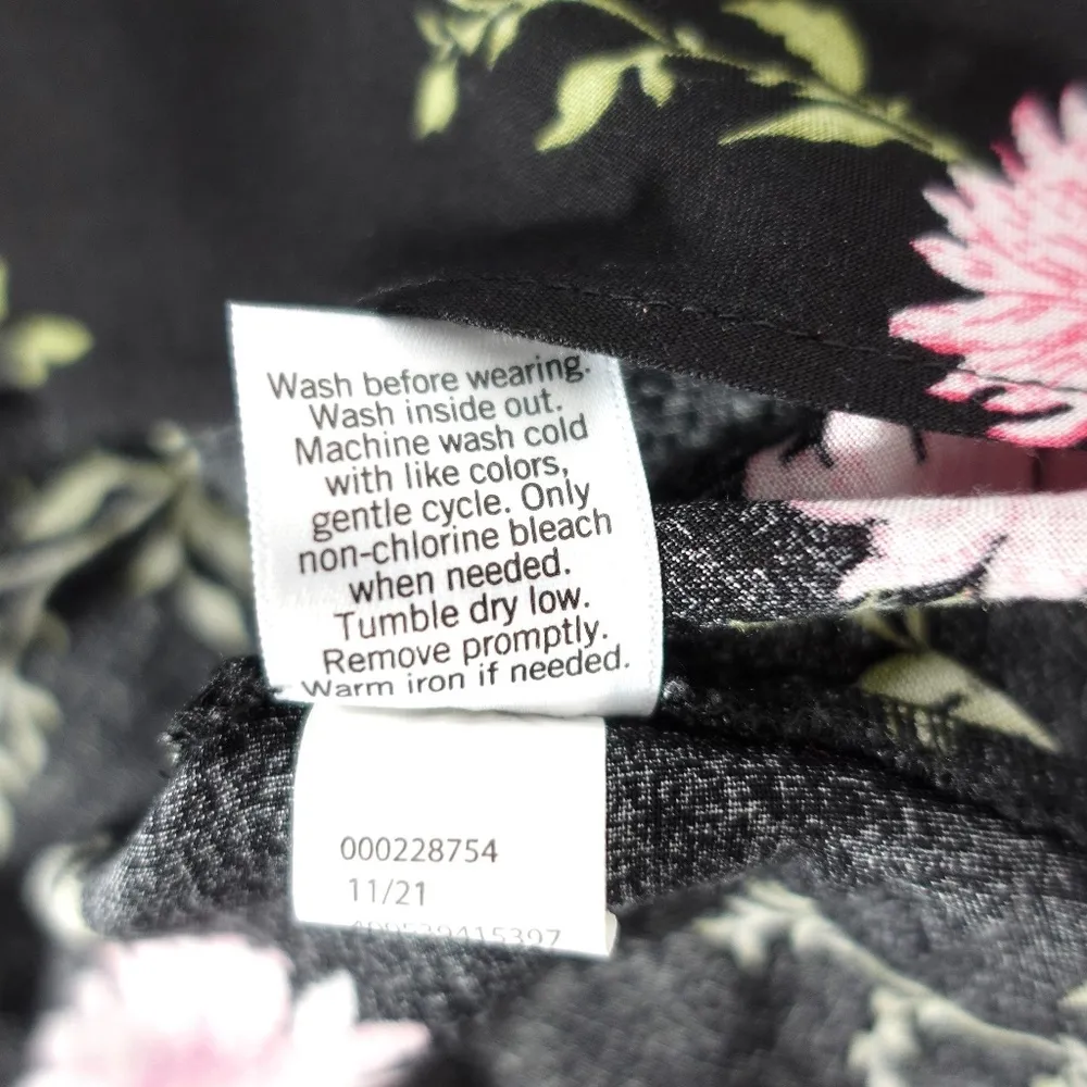 Junior's | SO | Black & Pink Floral Flounce Ruffle Mini Skirt - XSmall - Image 8