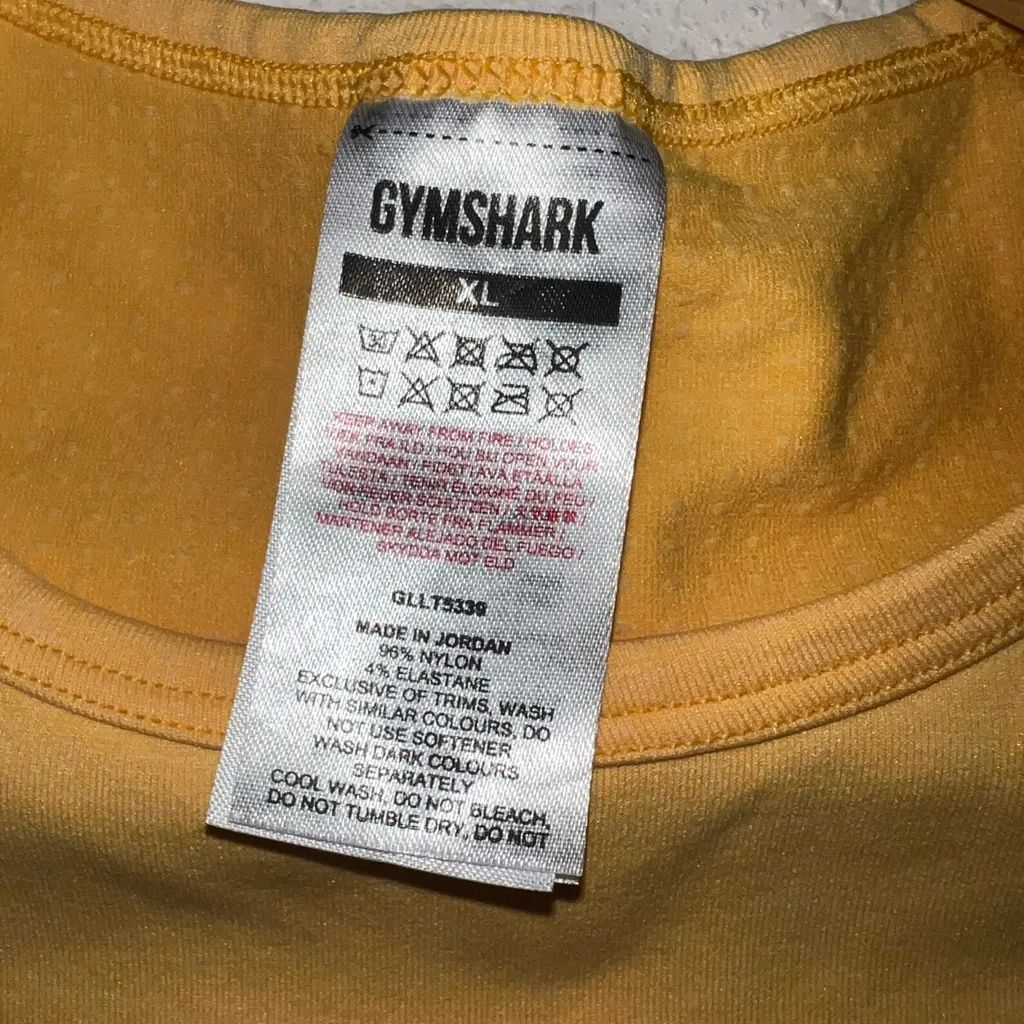 Gymshark Long Sleeve Compression Top‎ - Yellow - Image 4