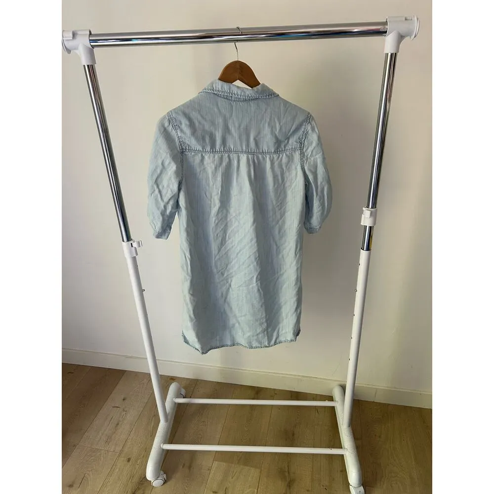 Cloth & Stone‎ White/Blue Striped T-shirt Dress Size Small - Image 4