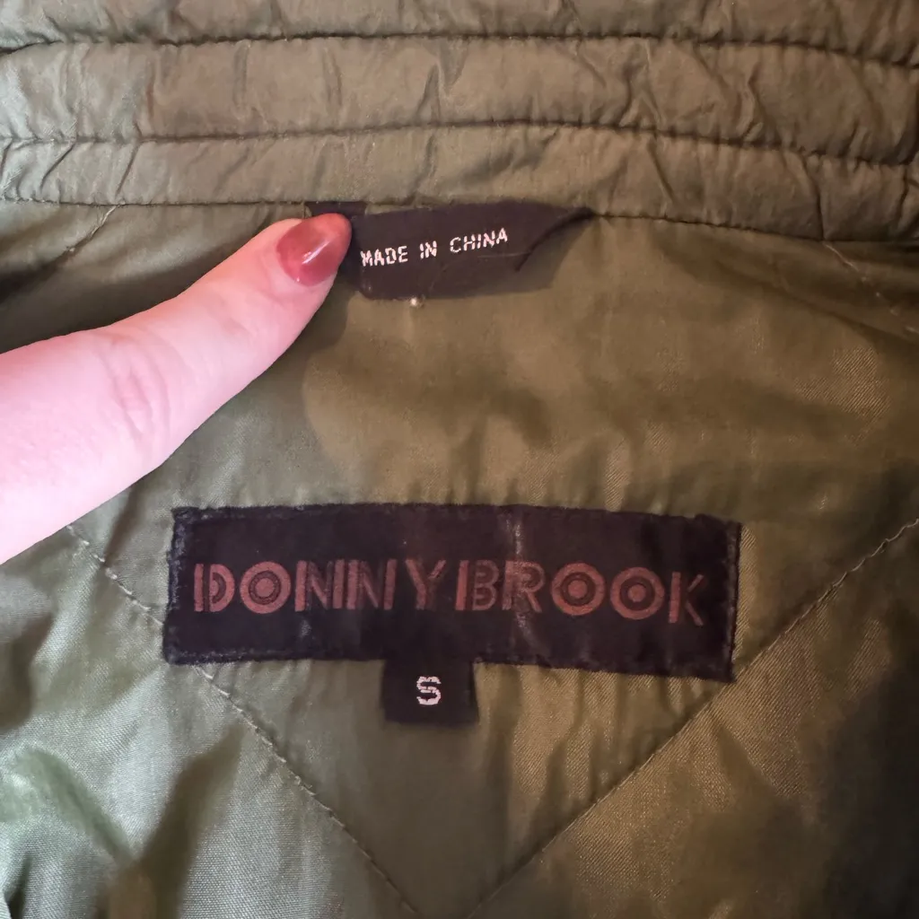 Donny brook vintage coat Windbreaker Small Women Puffer Fur Trim Donnybrook Brown - Image 2