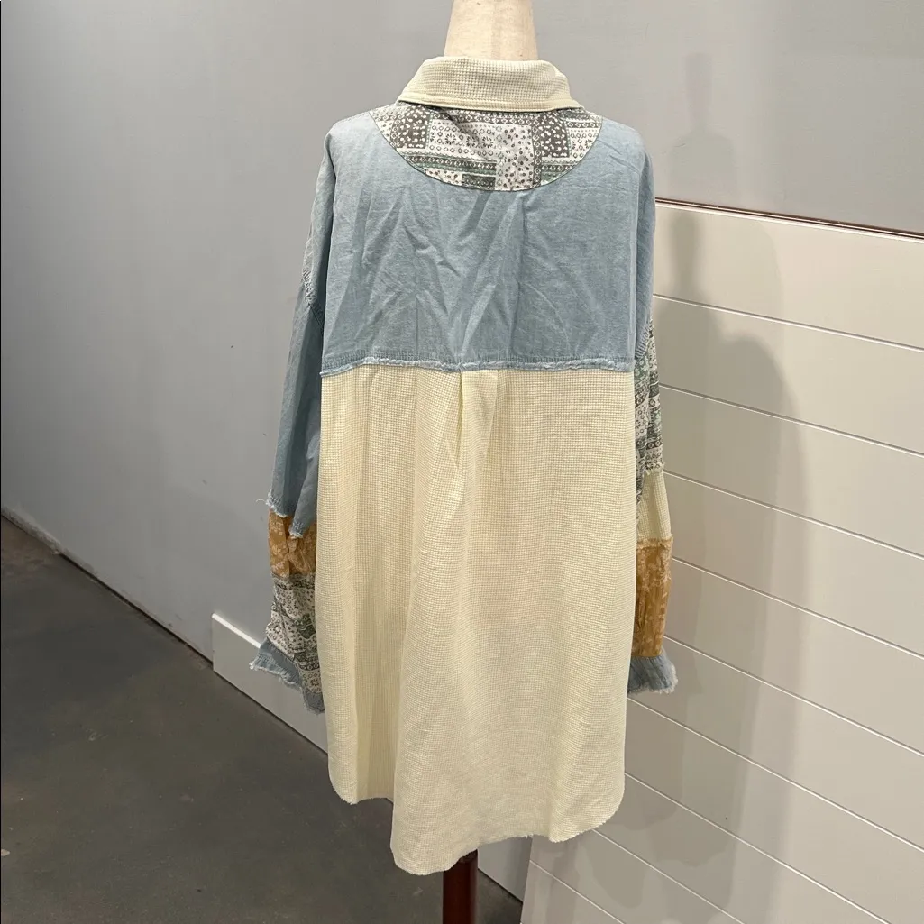 POL  Multicolor Patchwork Jean Jacket - Image 3