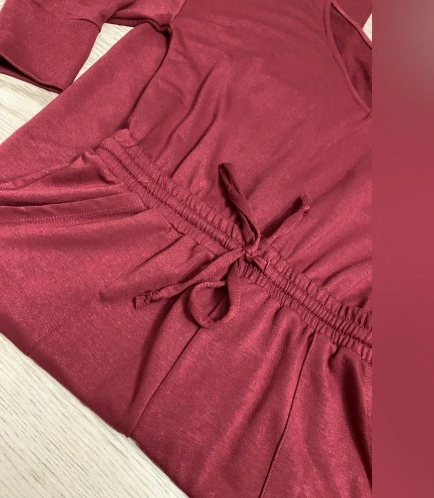 Live Well Lounge Pant Suit Red - Image 5