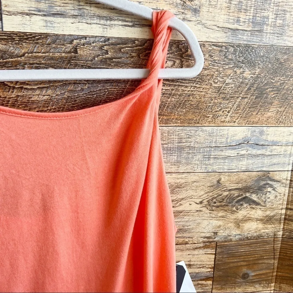 MODAL tank top Twist Strap MEDIUM coral ocean sleeveless Melrose and Market - Image 4