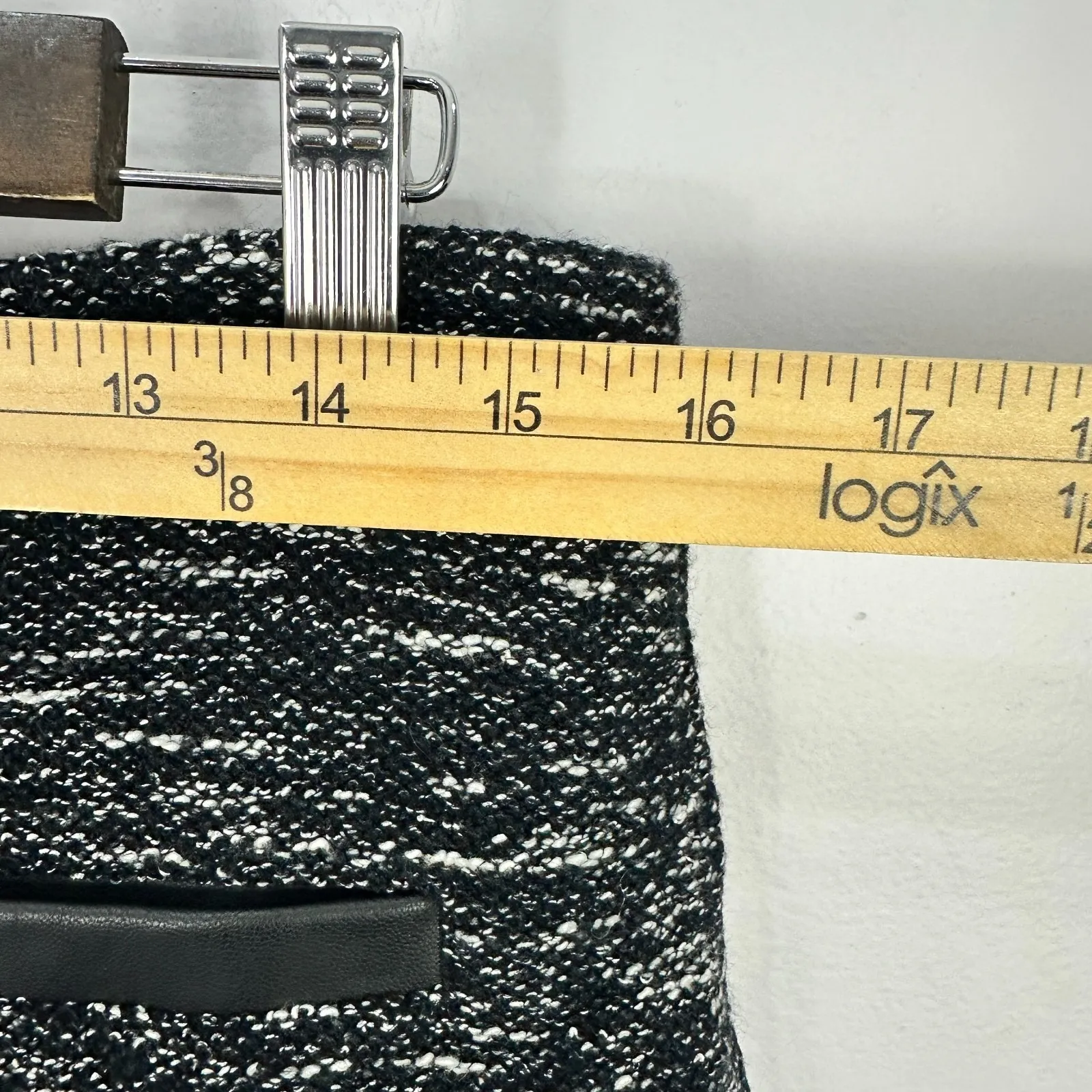 Talbots Pencil Skirt Women 6 Black White Tweed Boucle Quiet Luxury Preppy Career - Image 3