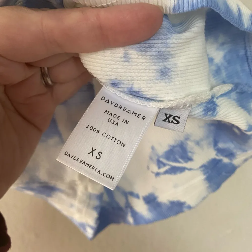 Daydreamer Sunny People Ribbed Tie Tie Dye Tank Top Women’s Size XS Crop Top - Image 5