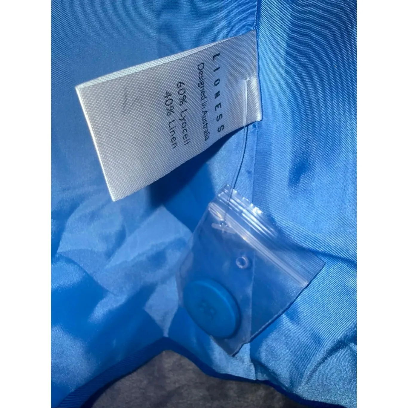 LIONESS BISOUS BLAZER SINGLE BREASTED SHOULDER PADS– BLUE XS WOMENS #765 - Image 11