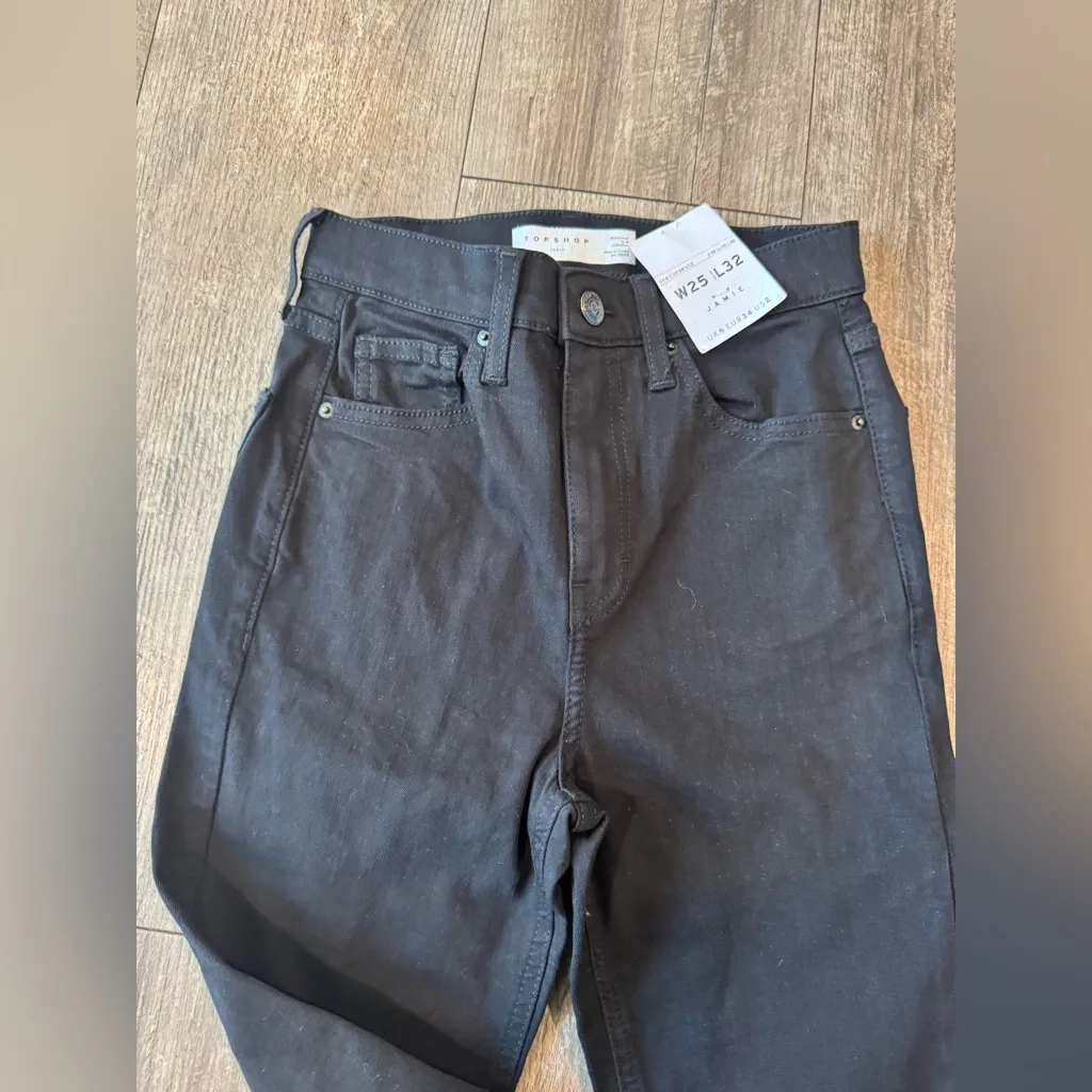 Topshop Black Jamie high rise skinny jeans - Image 7