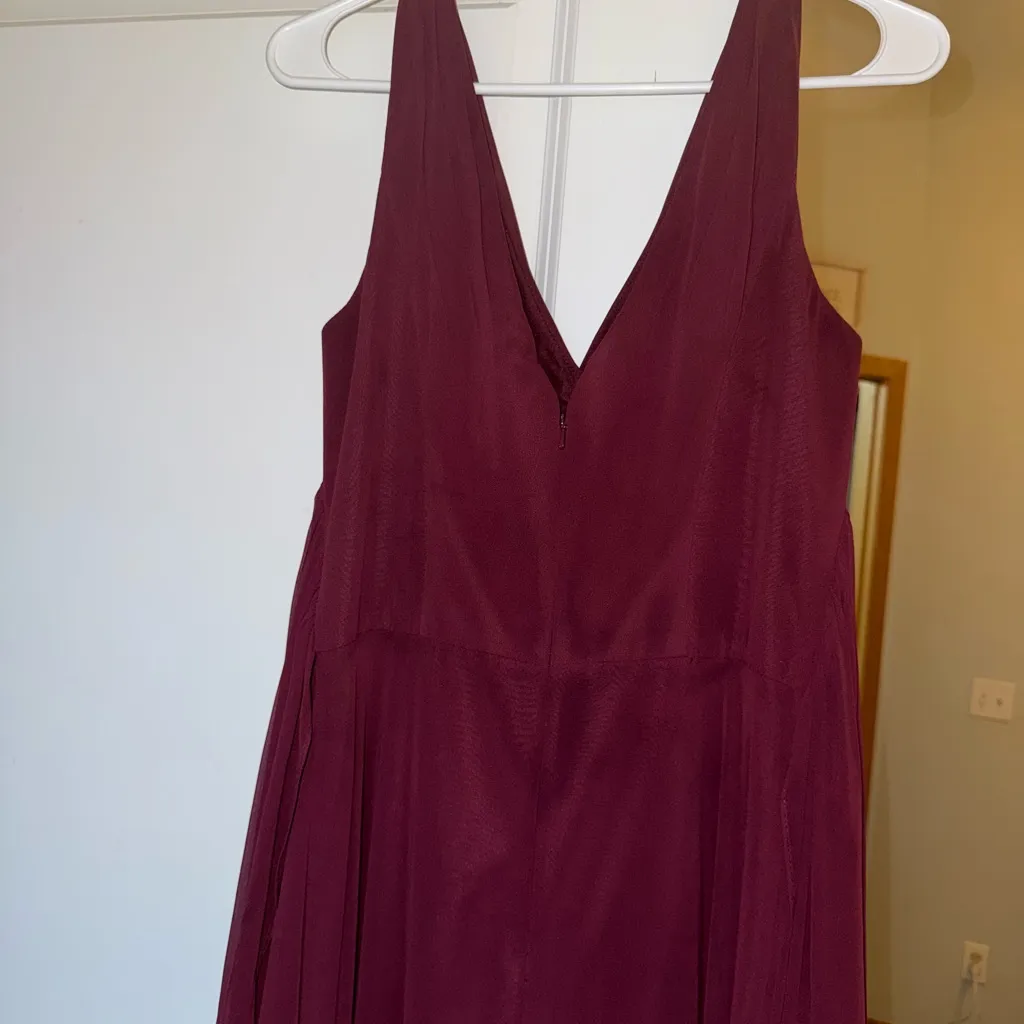 David's Bridal Deep Wine Sleeveless Gown - Image 10