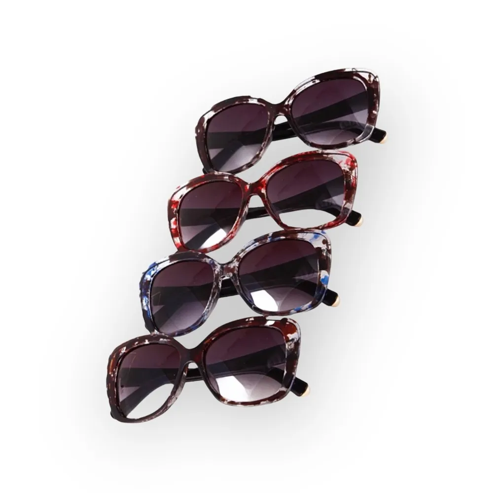 new ☀︎︎ Clear Flower Print Sunnies Sunglasses ☀︎︎ Black + Red Floral Print ☀︎ - Image 3