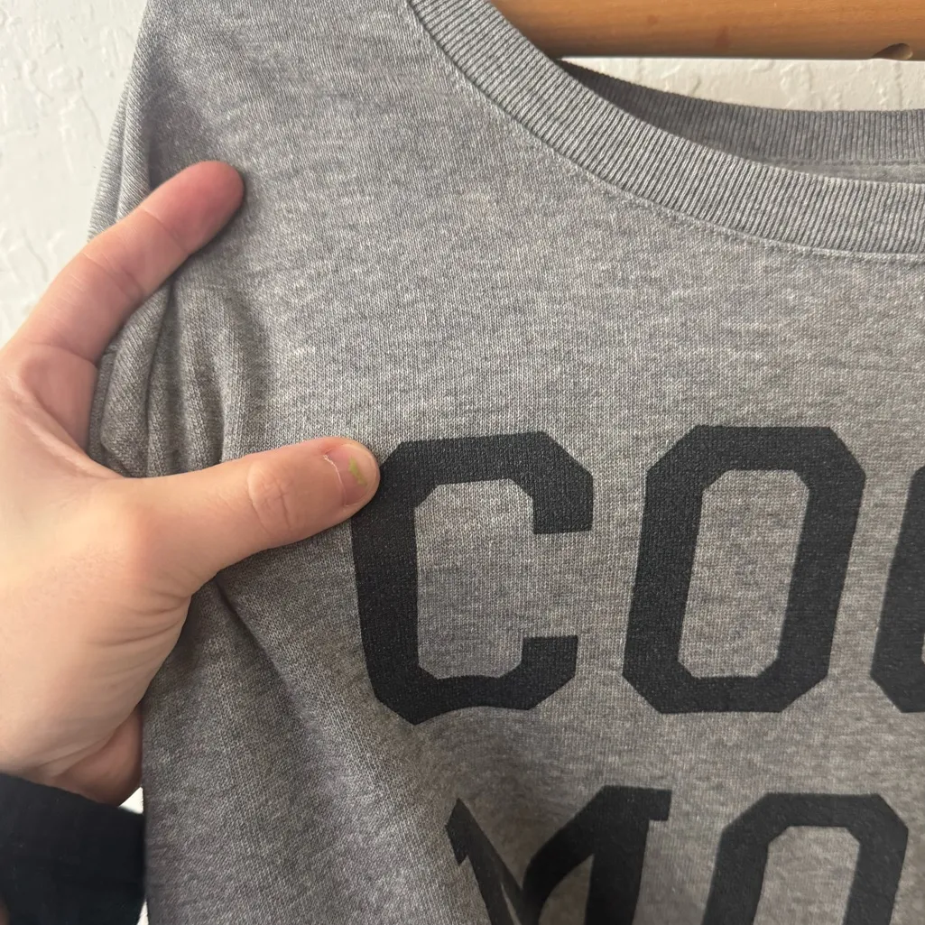Cool Mom Oversized Positives Tees XL Side Slit Gray Sweater Lightweight - Image 4