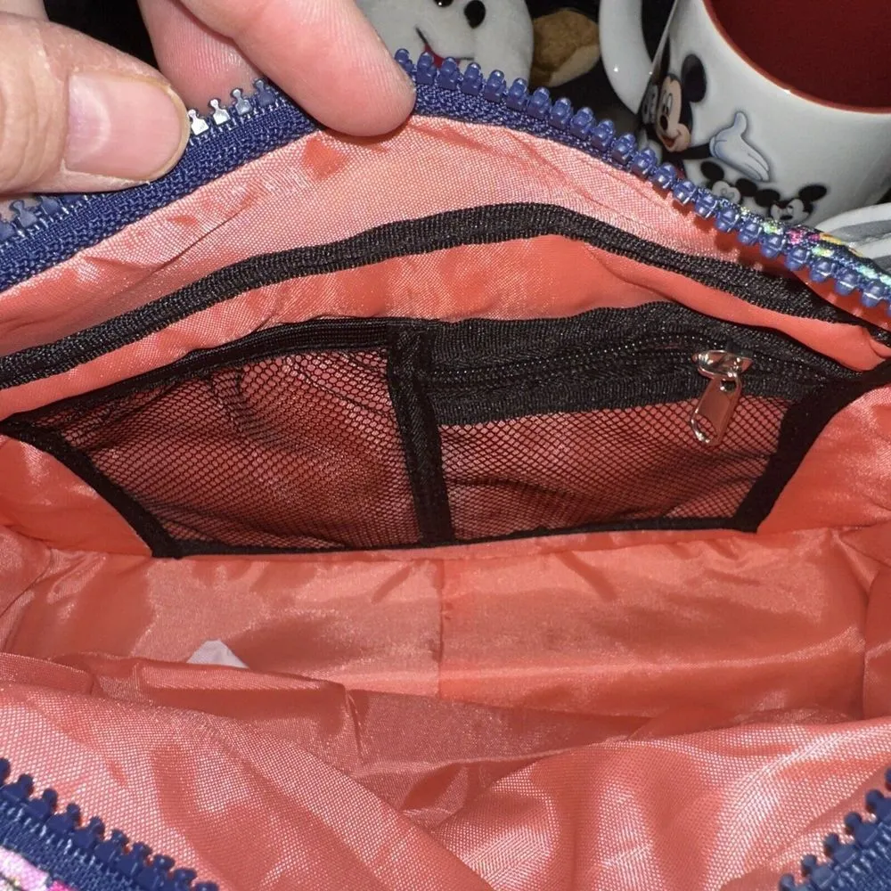 Vintage Rare Earth Stone Mountain Handbag Purse/ XBody/flower Blue Silver/NEW - Image 6