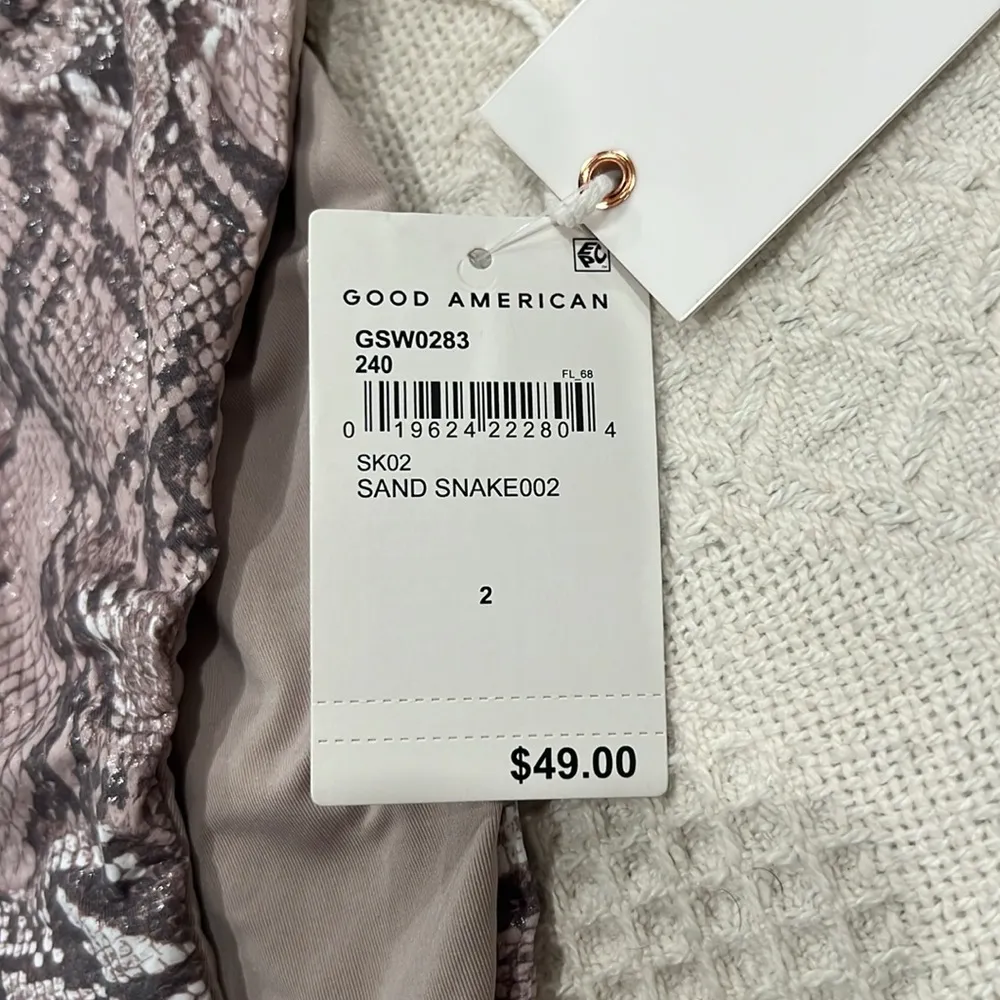 COPY - GOOD AMERICAN SNAKE PRINT SWIM BOTTOMS - Image 2