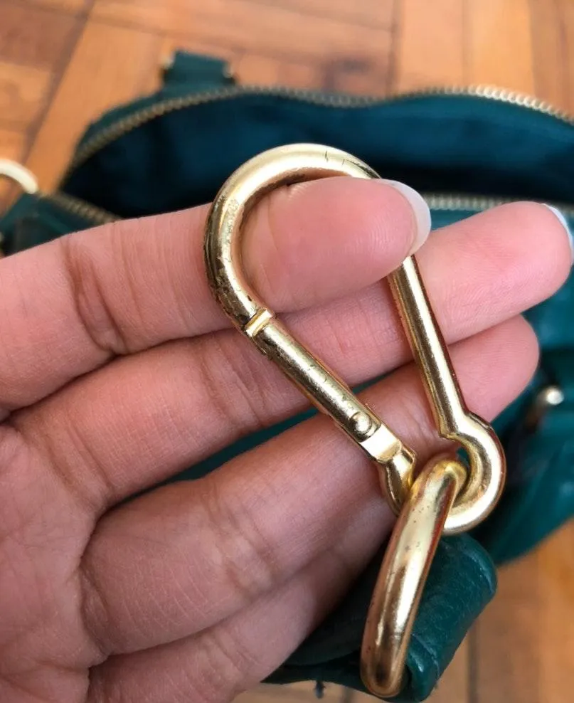 Leather Crossbody Purse Green - Image 8