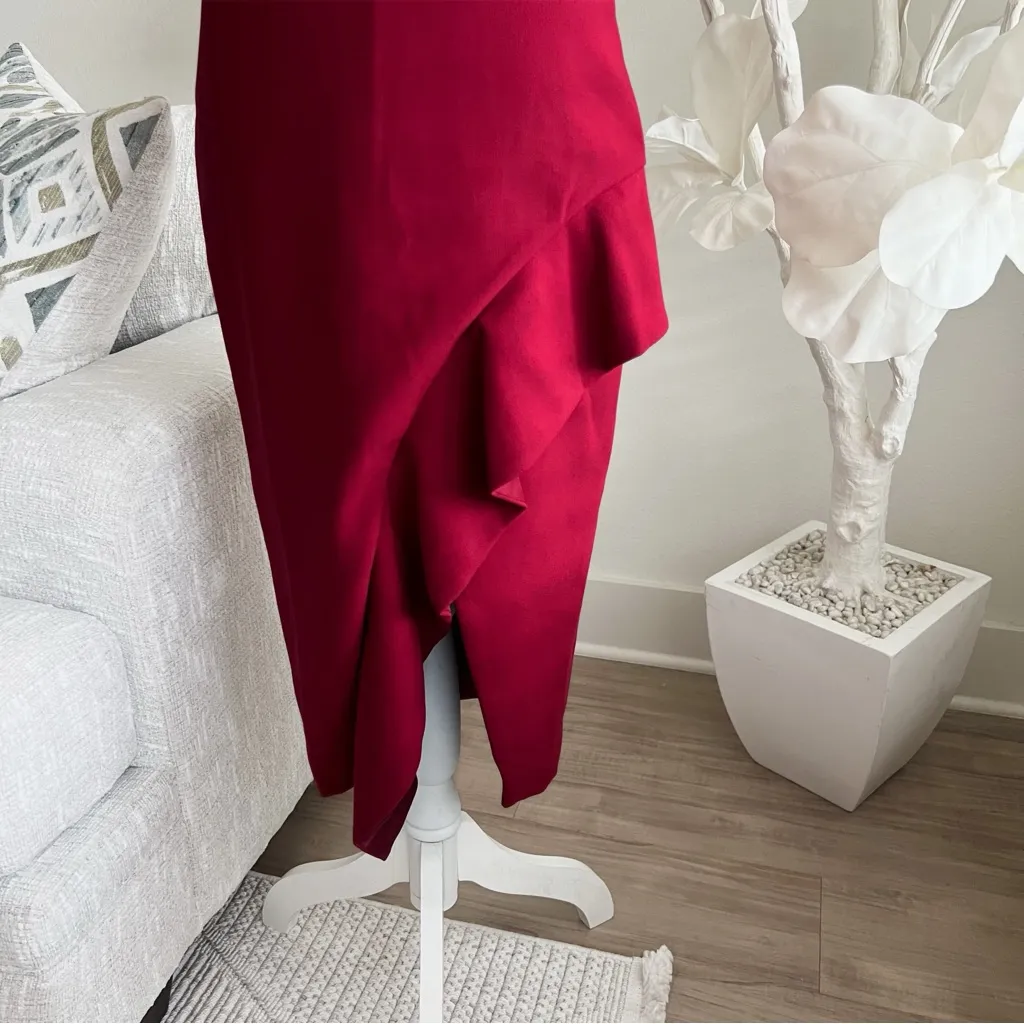 Cinq a Sept Piper Red Sleeveless Dress Size 6 - Image 4