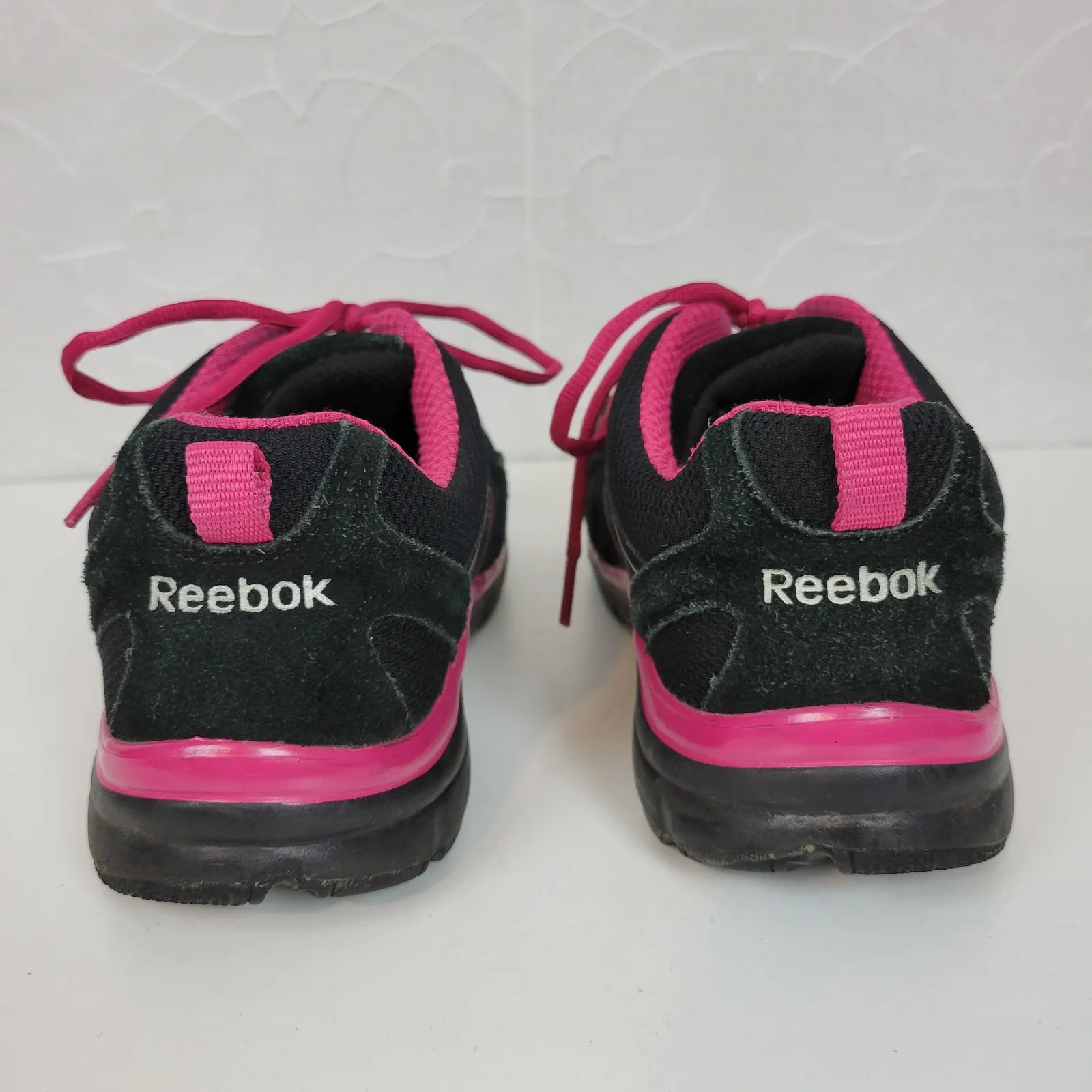 Reebok Anomar Work Womens 7.5‎ Black Pink Steel Toe Safety Shoes - Image 5