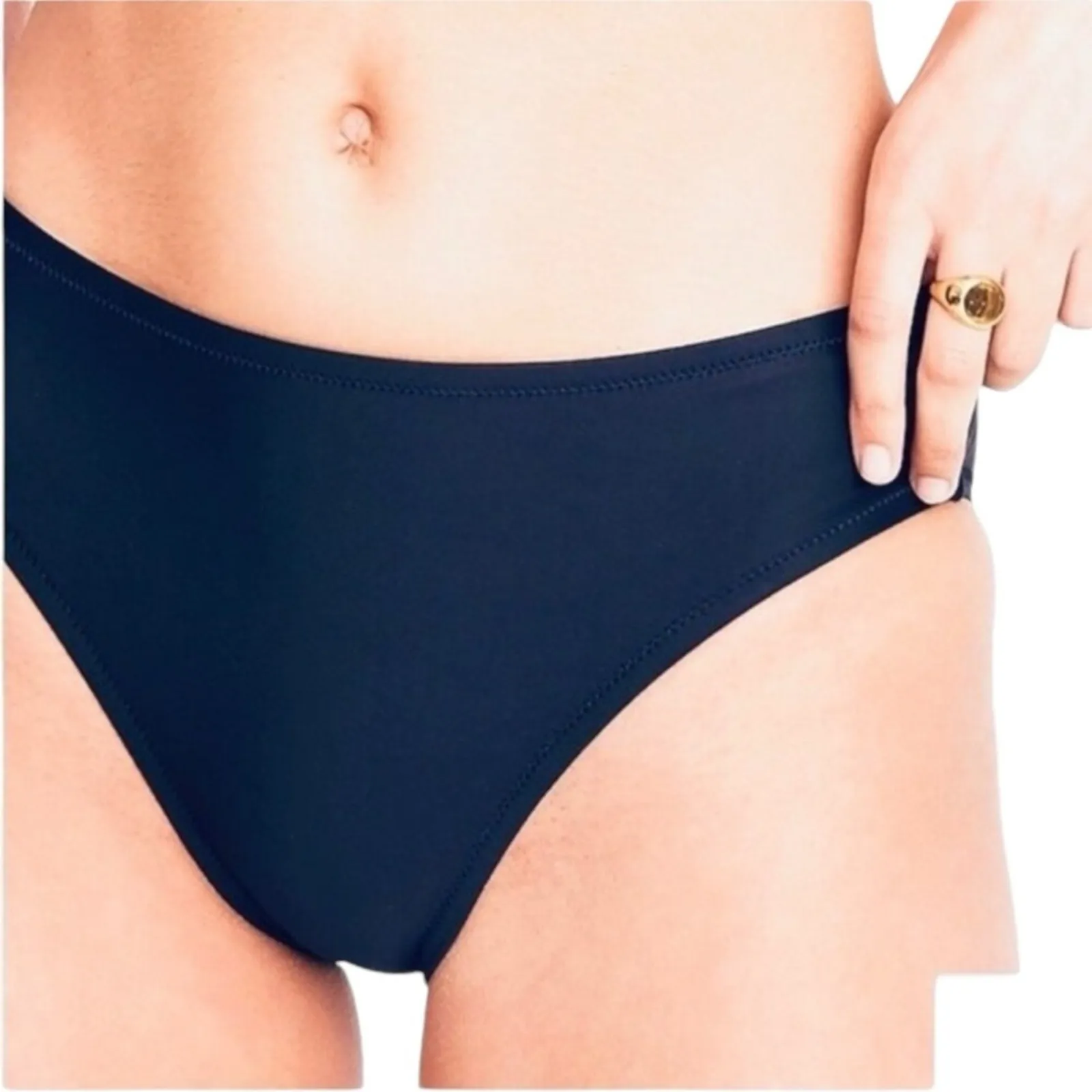 J.Crew Navy Blue Full Coverage Bikini Brief NWT Size XXL Swim Bottom - Image 9