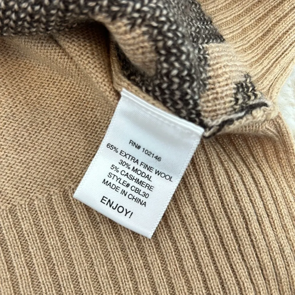 Michael Stars Wool/Cashmere Blend Leopard Print Sweater - Image 7