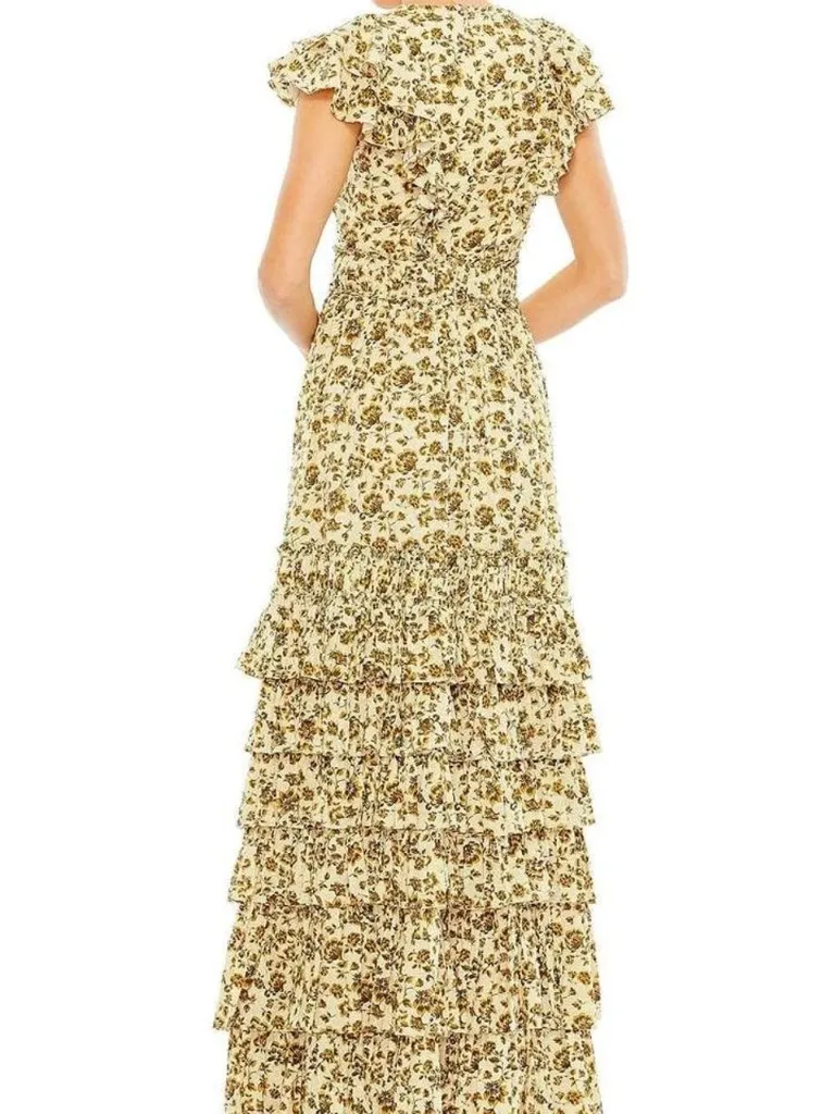 Mac Duggal 8024 - Ruffled Sleeves Formal Gown - Image 2