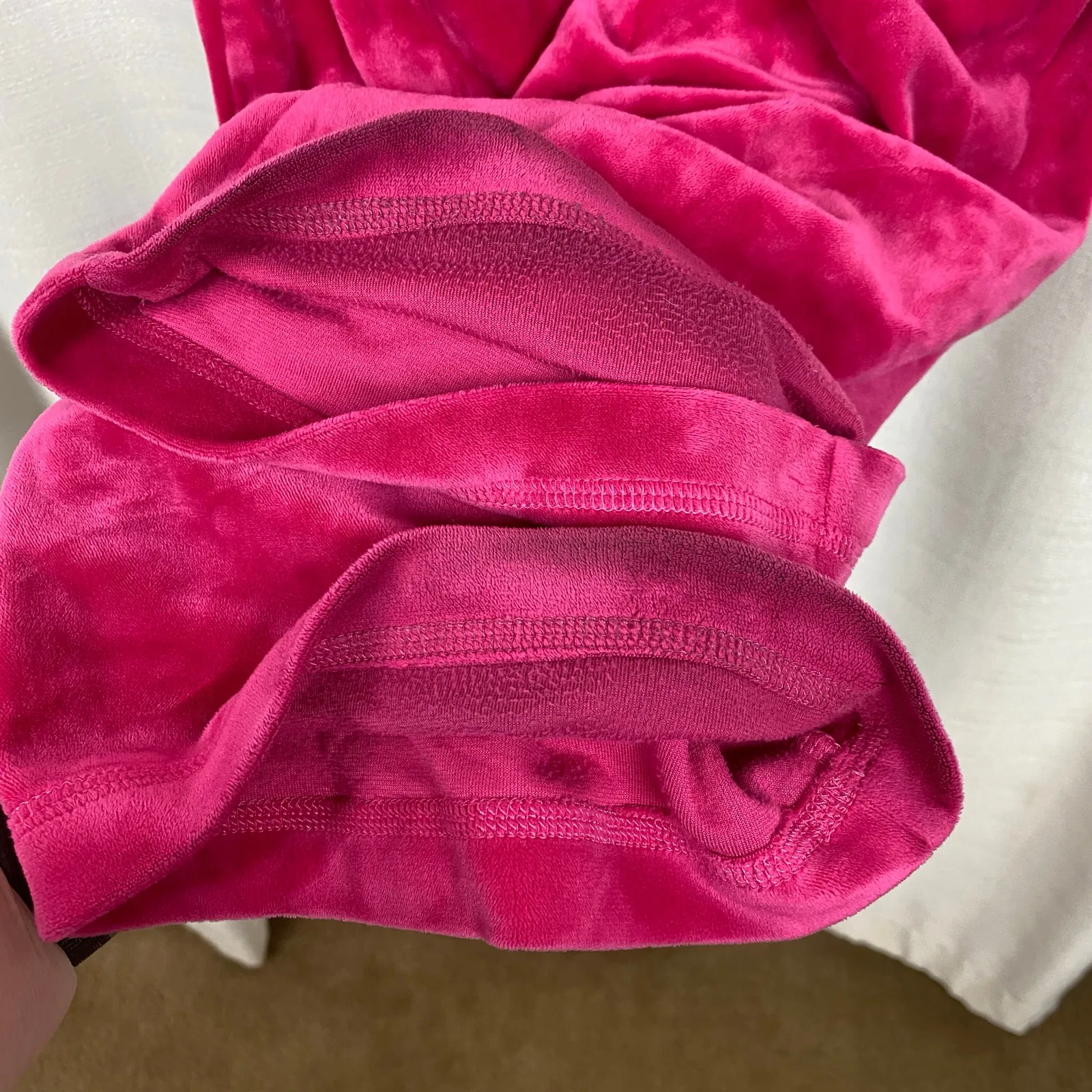 Juicy Couture Vintage Hot Pink Velour Track Suit Pants Sz.M Jacket Sz.XL - Image 8