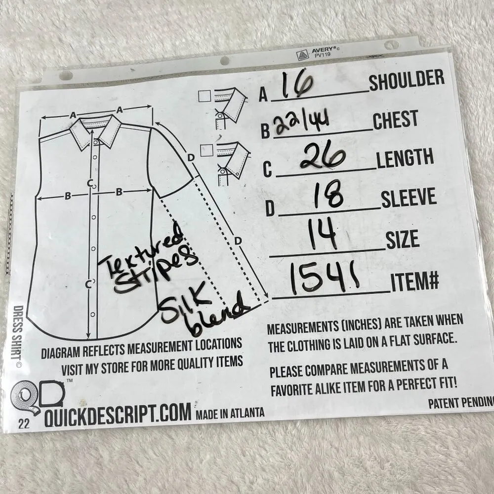 Austin Reed Textured Striped Silk Blend Top Shirt Womens 14 Blue Western Cowgirl - Image 3