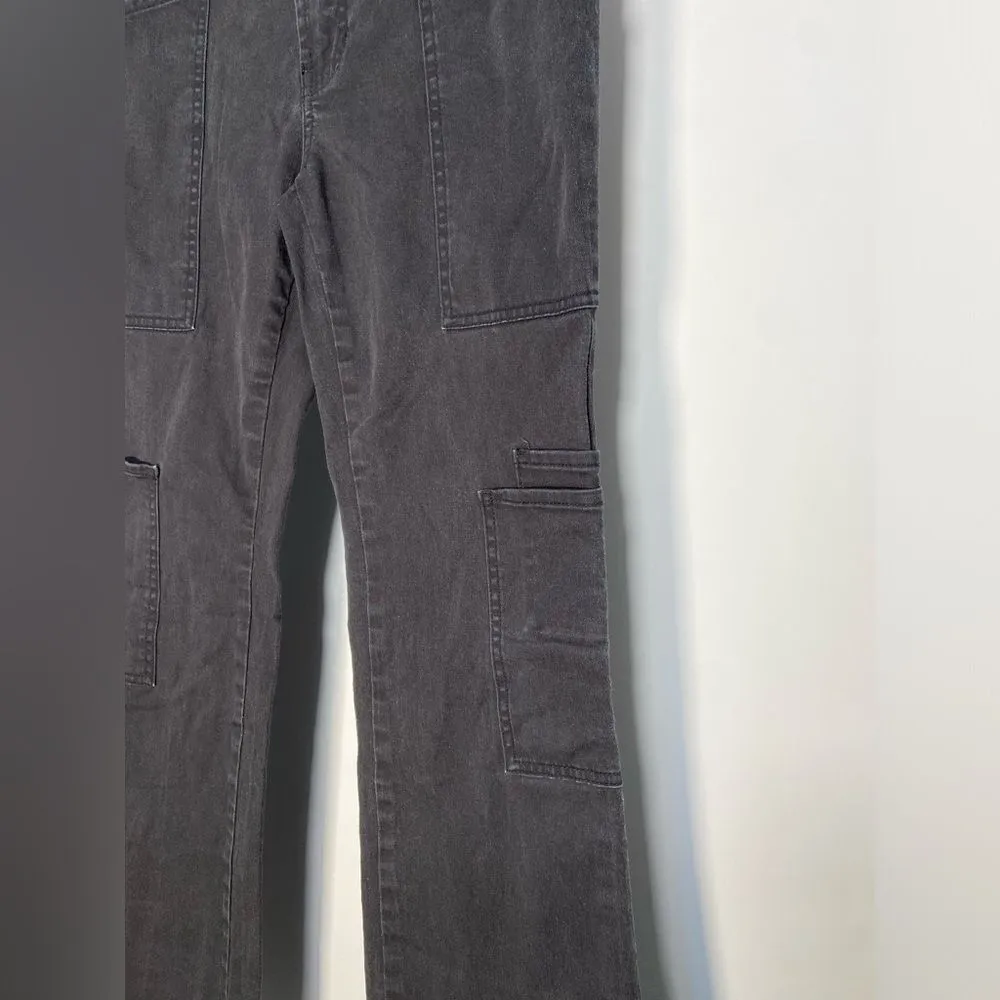 Vintage Tommy Flare Jeans Black Y2K Low Rise Denim Festival Emo Western Cargo 5 - Image 9