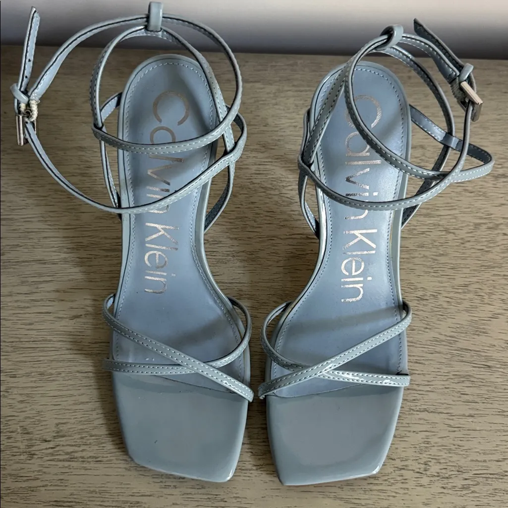 Calvin Klein Light Blue Strappy Sandals Size 6.5 - Image 3
