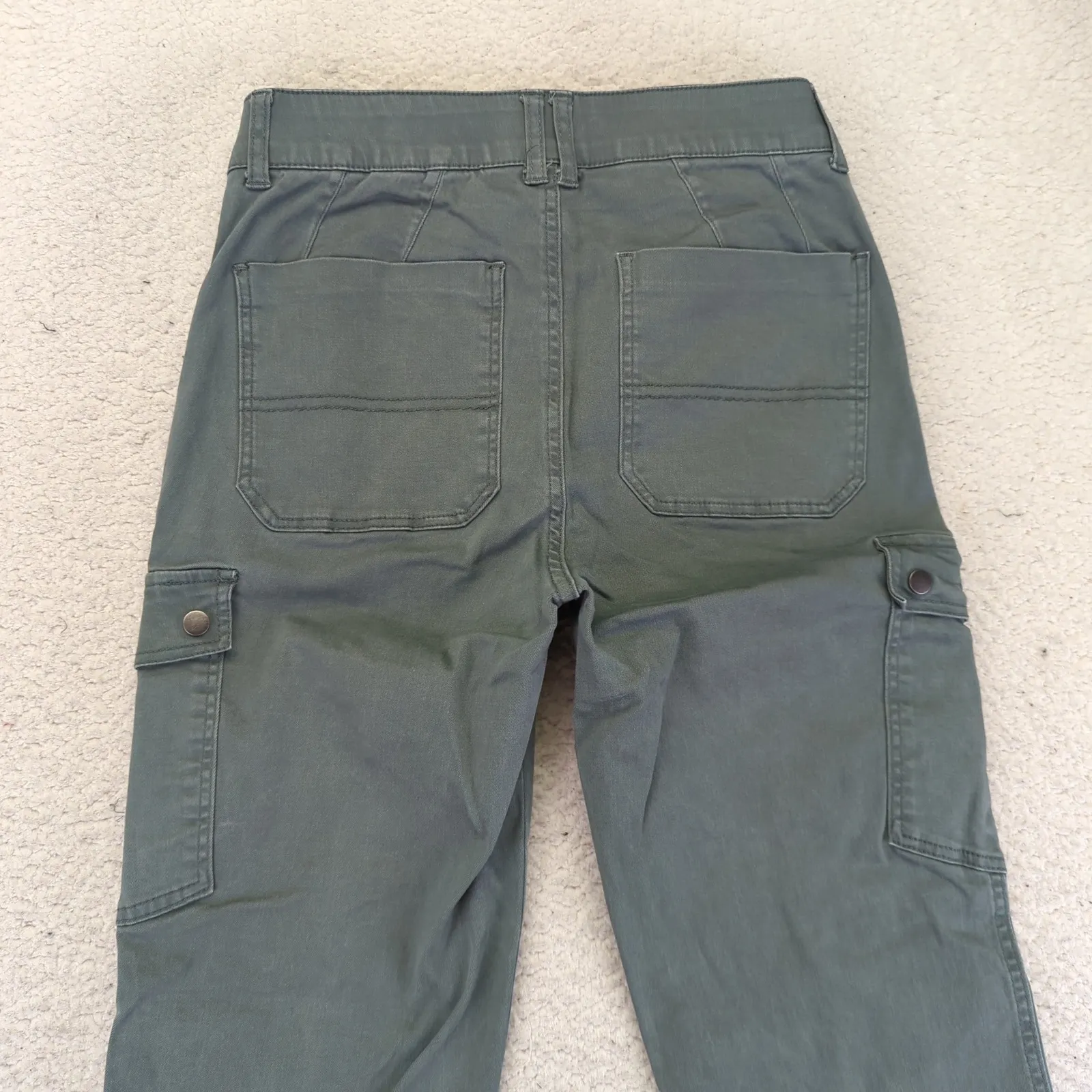 Democracy Cargo Pants Women Size 4 Olive Green "Ab" Technology Cotton Blend - Image 5