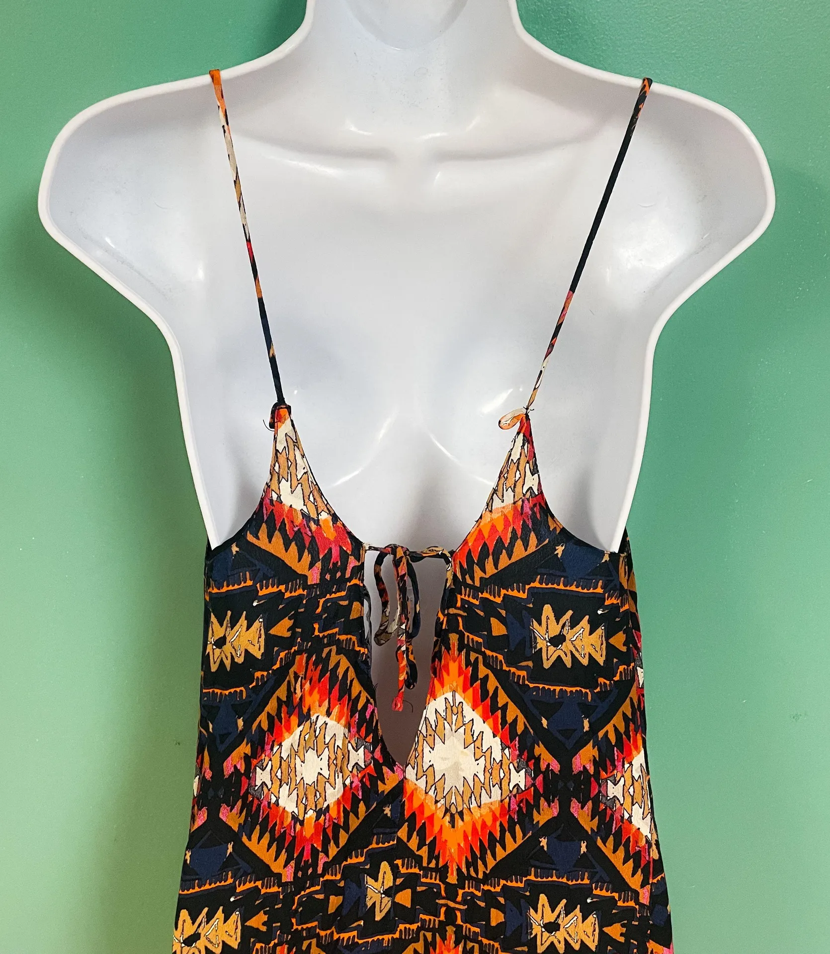 Tribal Print Open Back Slit Maxi Dress - Image 5