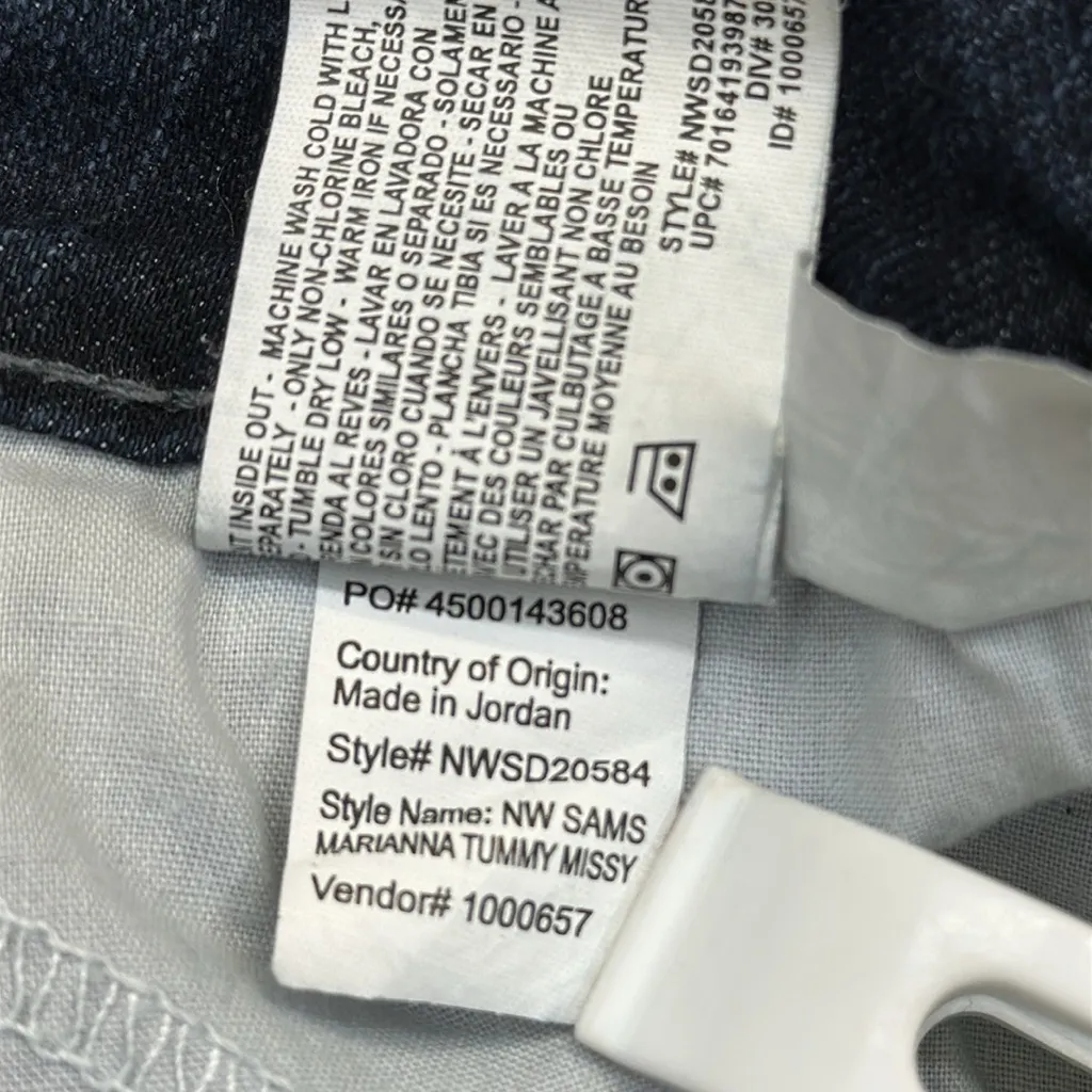 Nine West Marianna Tummy High Waist Stretch Denim Bootcut Blue Jeans Womens 10 - Image 10