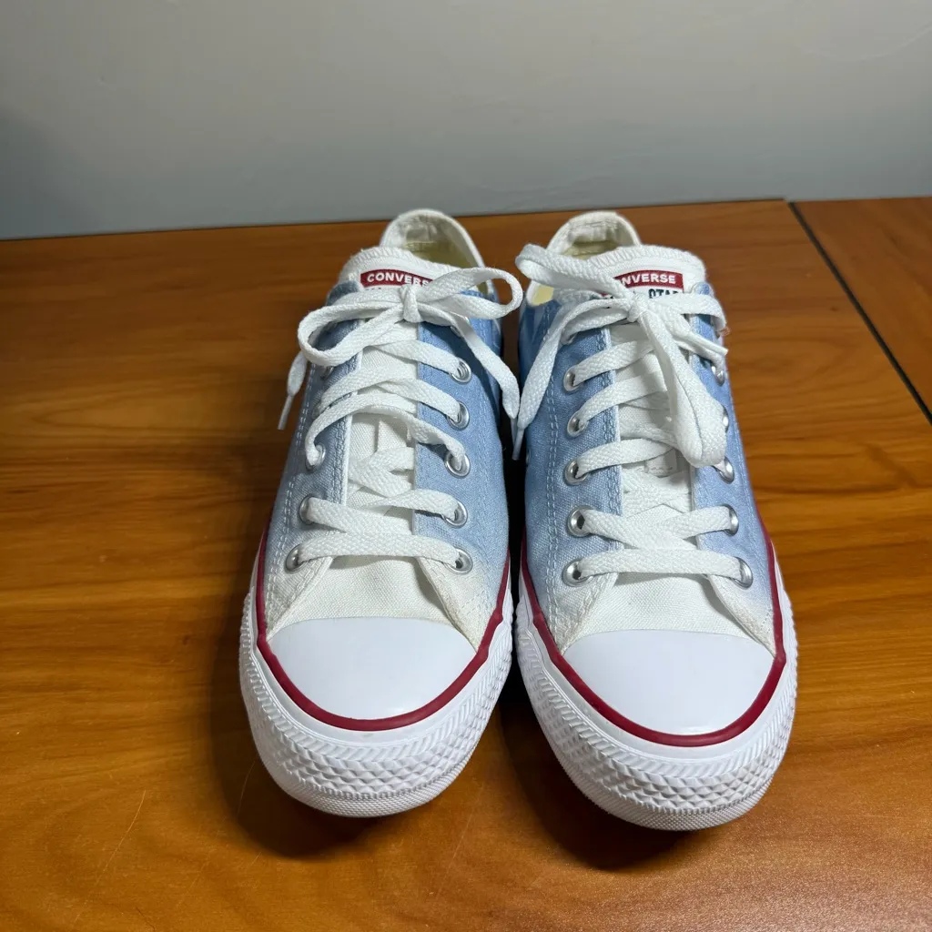 NWOT Converse Chuck Taylor All Star Low Top Canvas Sneaker Blue White Graffiti 8 - Image 2
