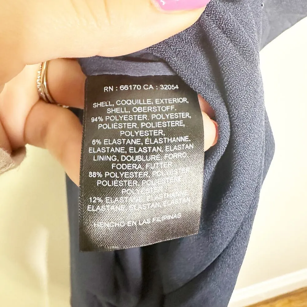 BHLDN Womens Dress Ashlynn Square Neck Side Slit Crepe Gown B957 Navy Size 2 NEW - Image 6